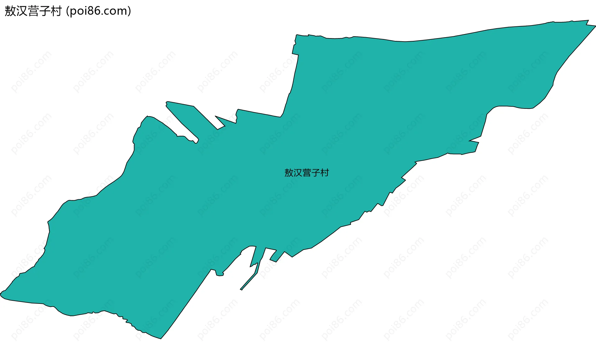 敖汉营子村边界地图