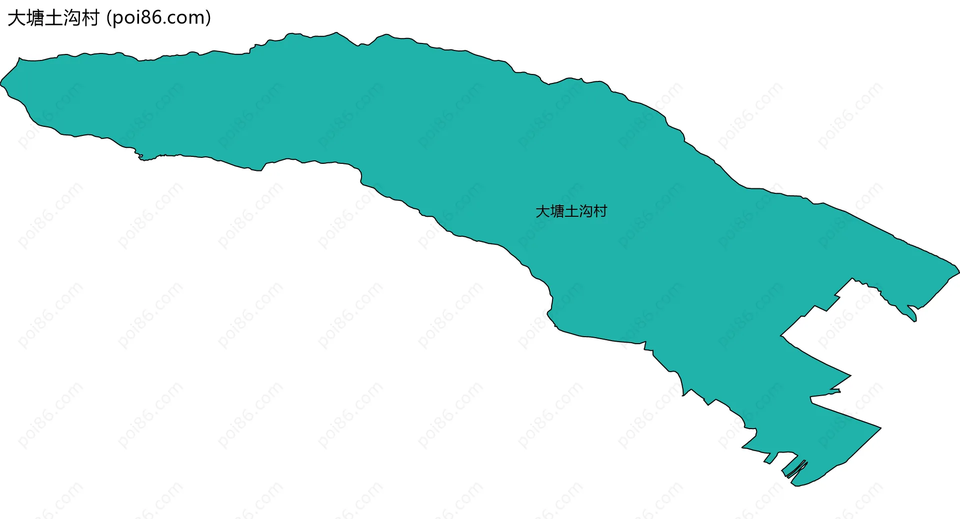 大塘土沟村边界地图