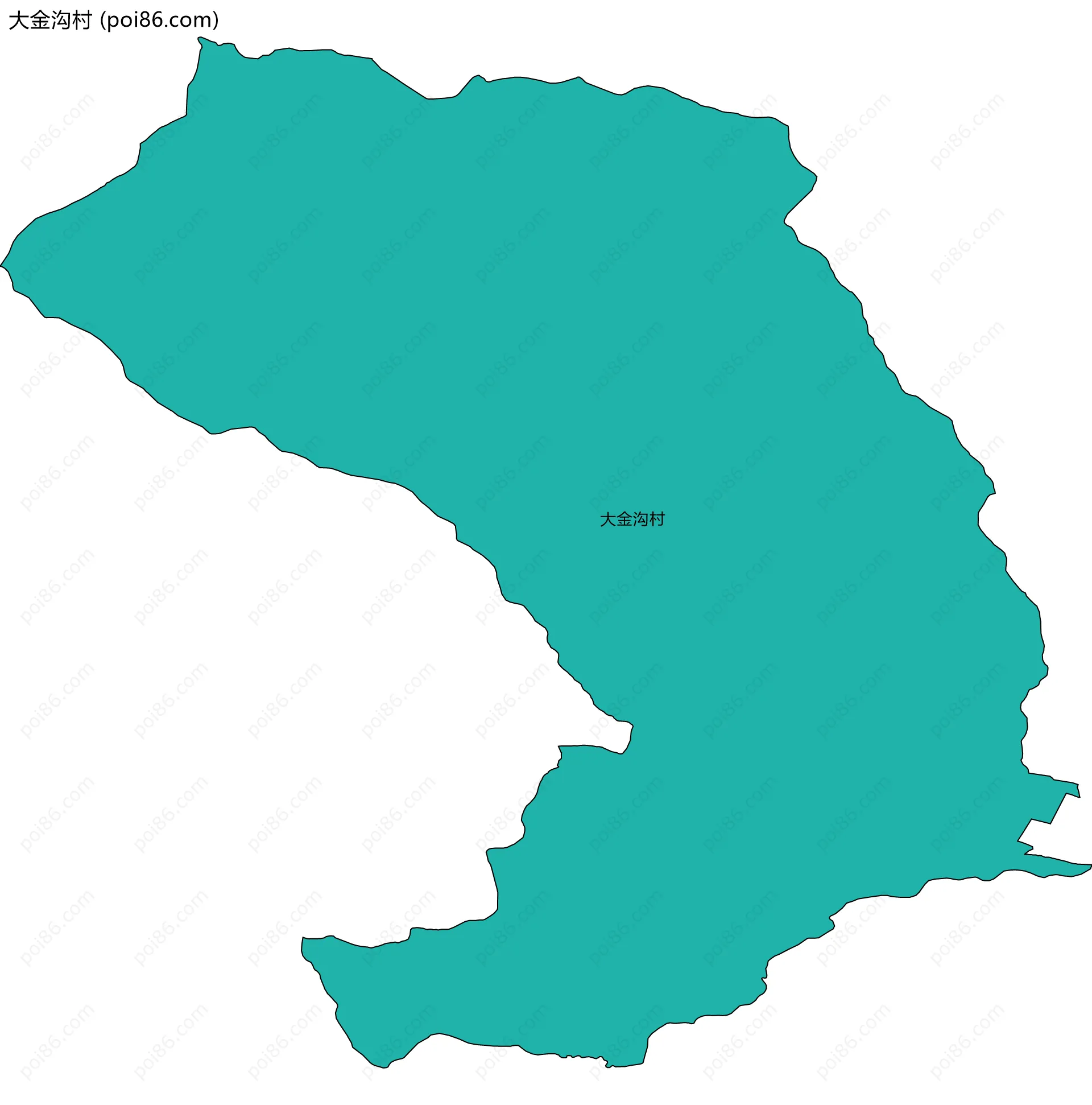 大金沟村边界地图