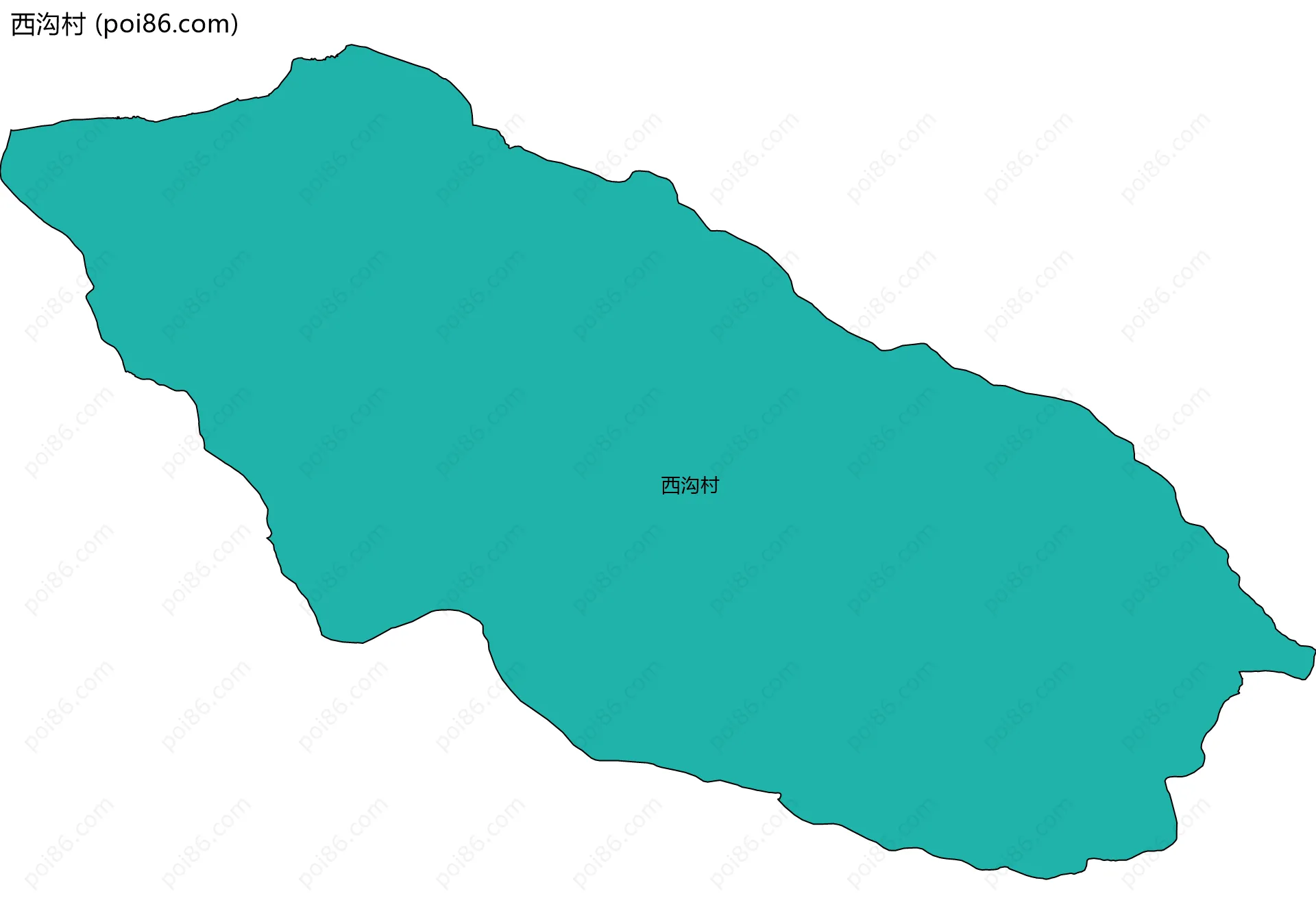 西沟村边界地图
