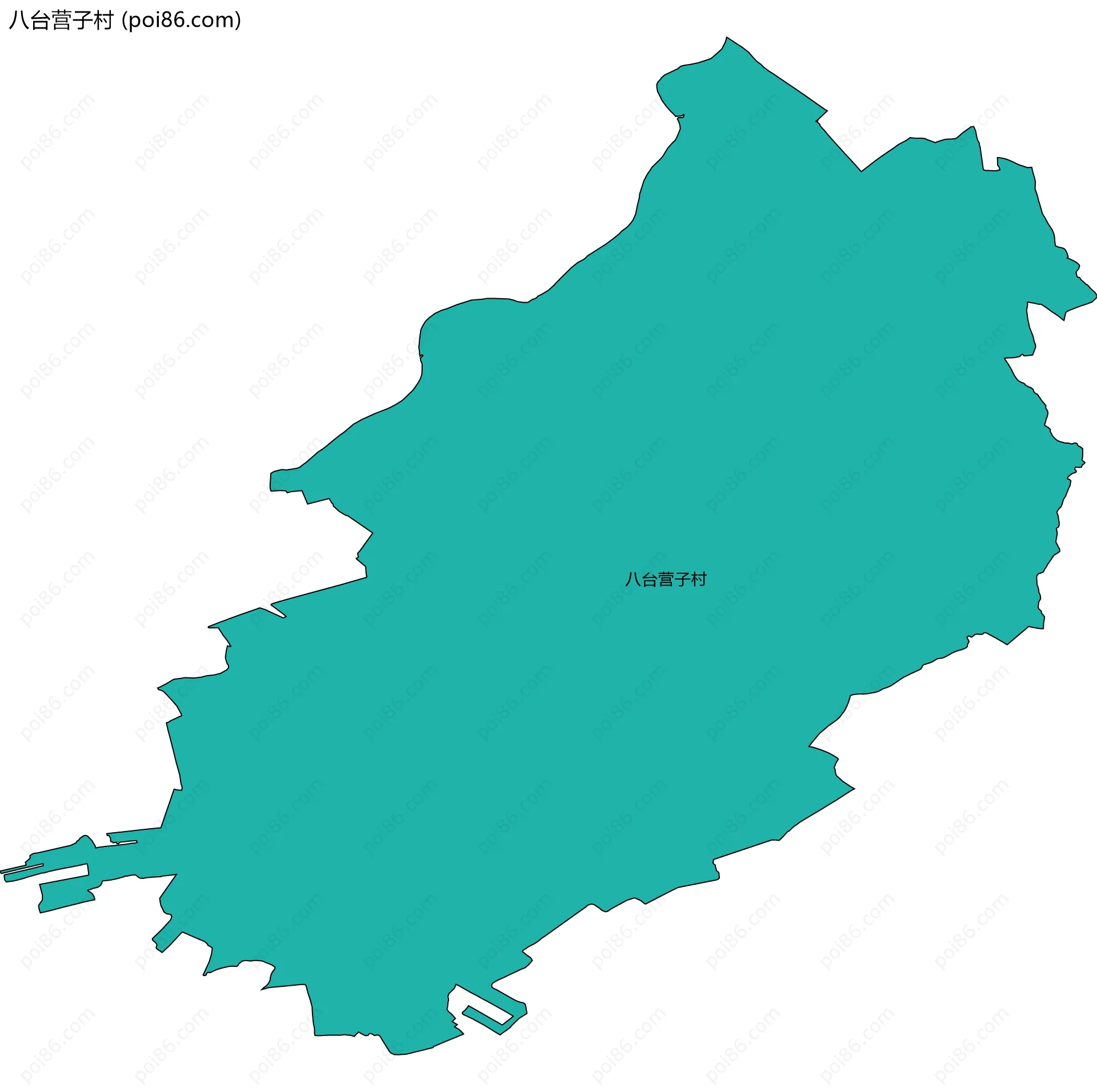 八台营子村边界地图
