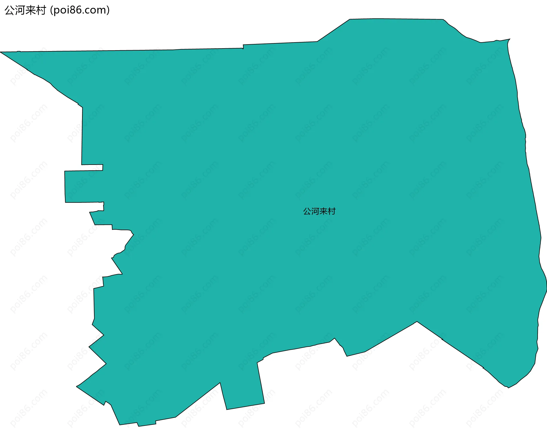 公河来村边界地图