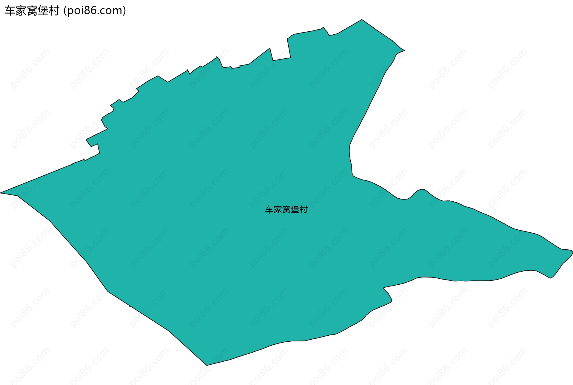 车家窝堡村边界地图