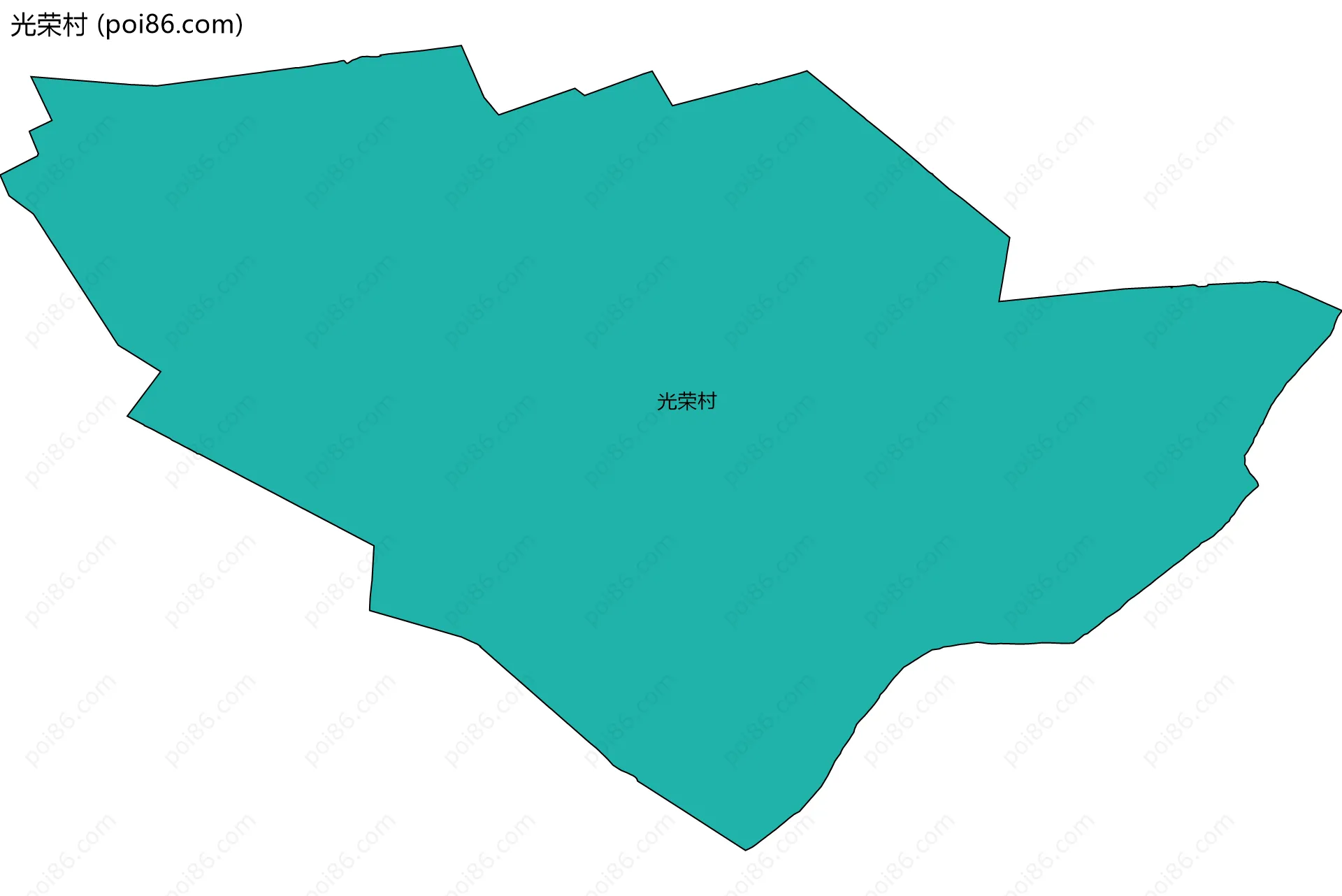 光荣村边界地图
