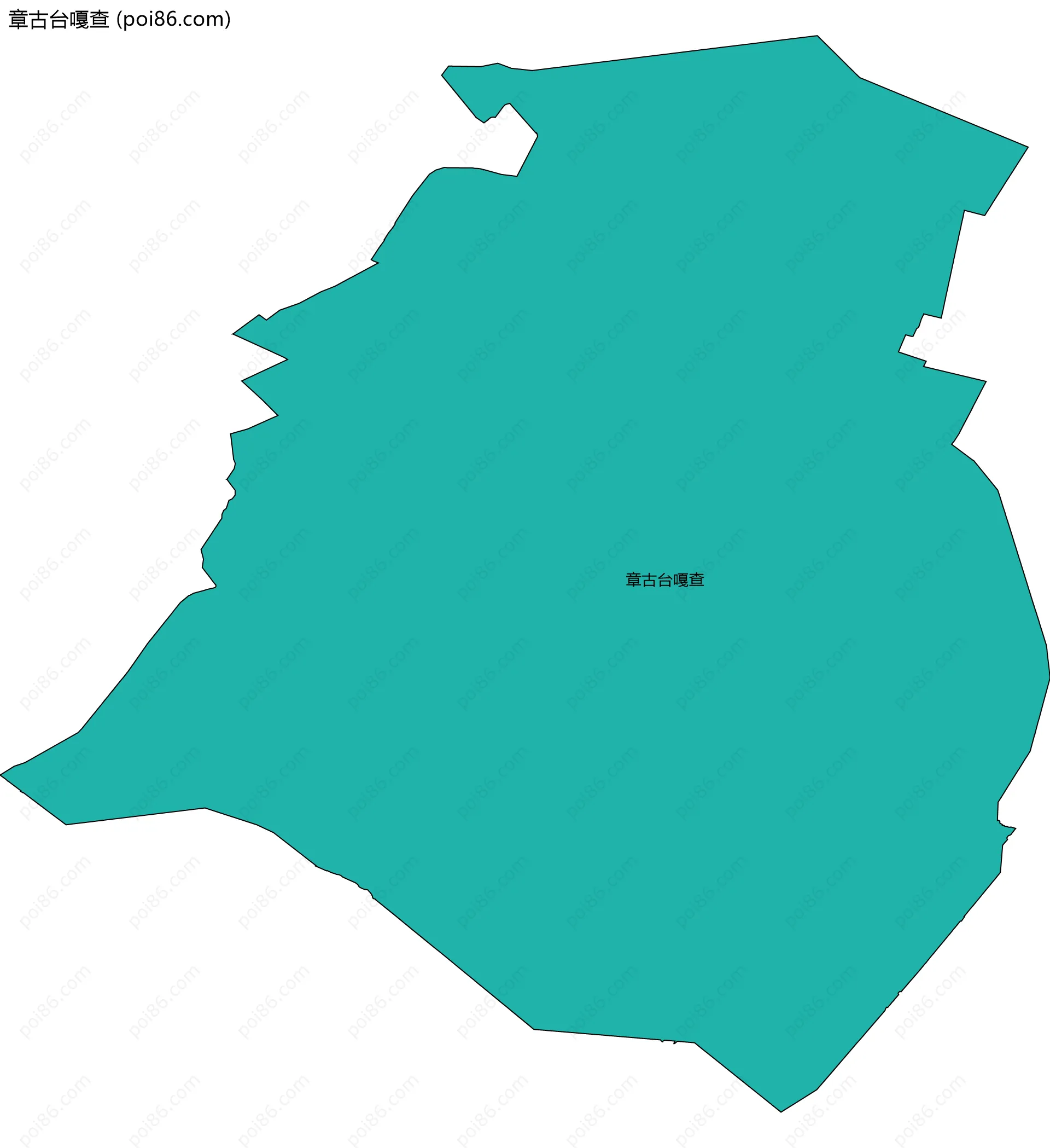 章古台嘎查边界地图