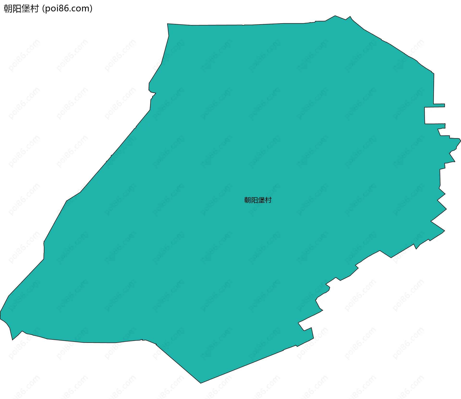 朝阳堡村边界地图