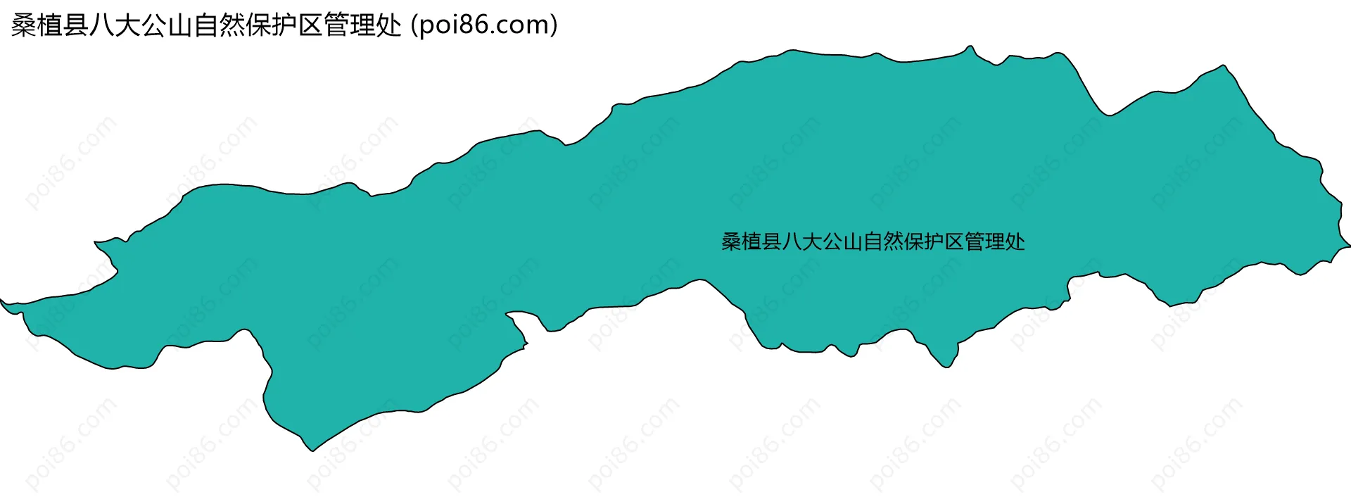 桑植县八大公山自然保护区管理处边界地图