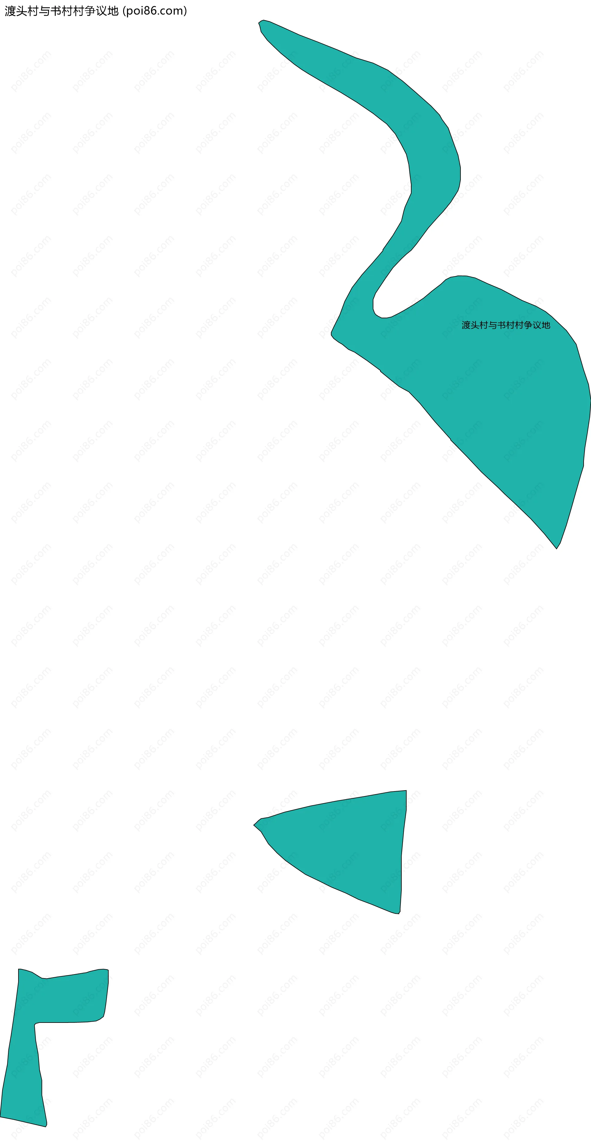 渡头村与书村村争议地边界地图