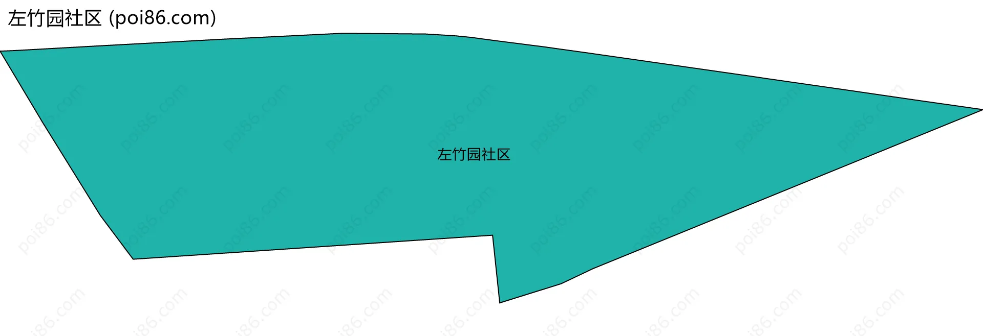 左竹园社区边界地图
