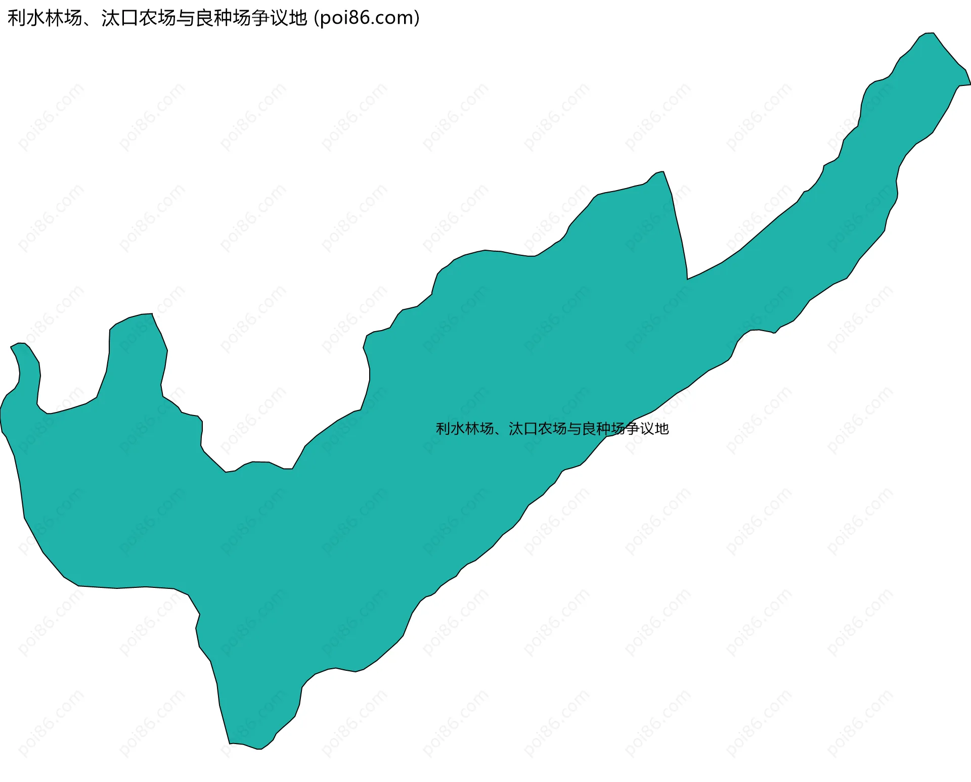 利水林场、汰口农场与良种场争议地边界地图