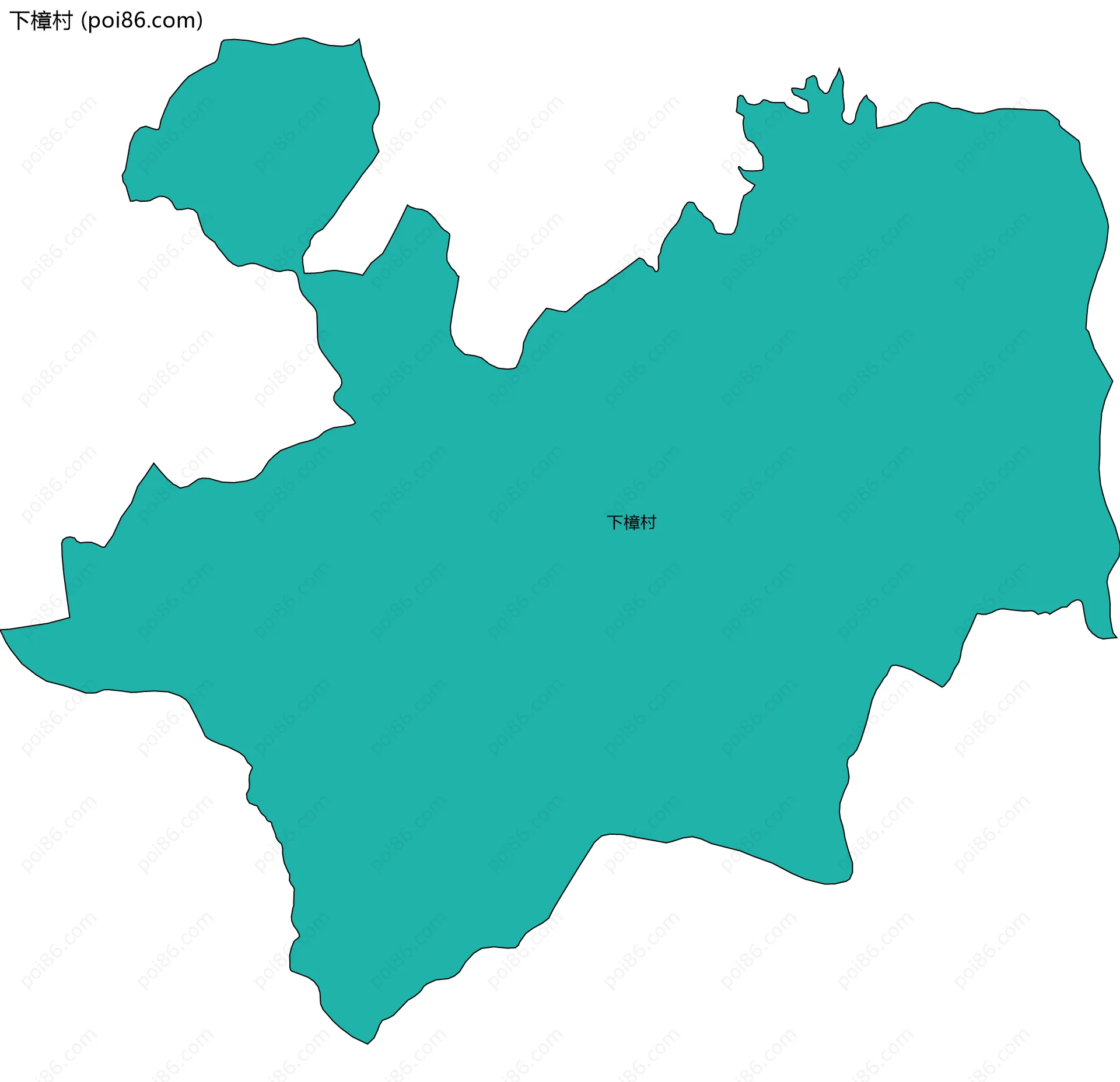 下樟村边界地图