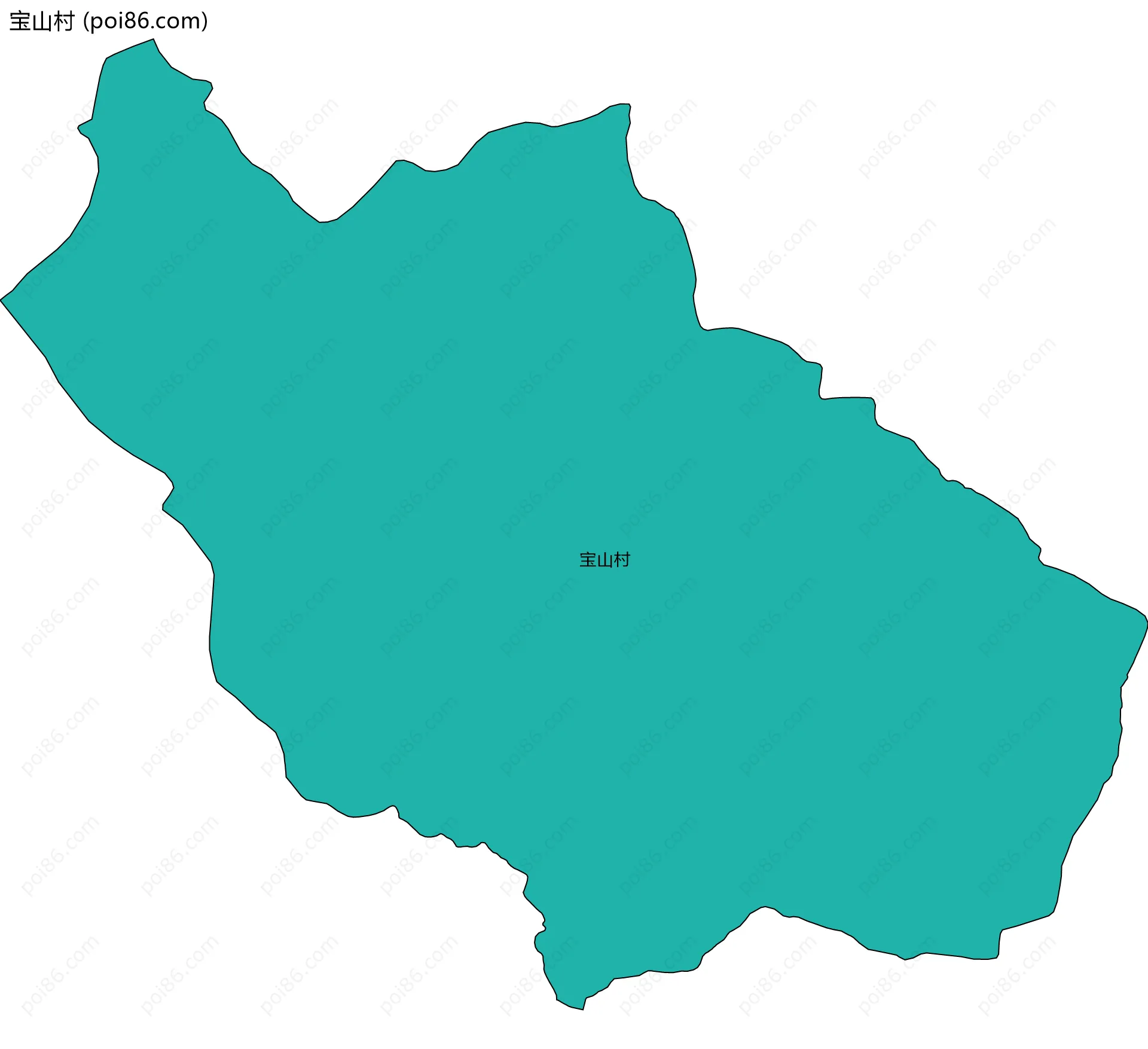 宝山村边界地图