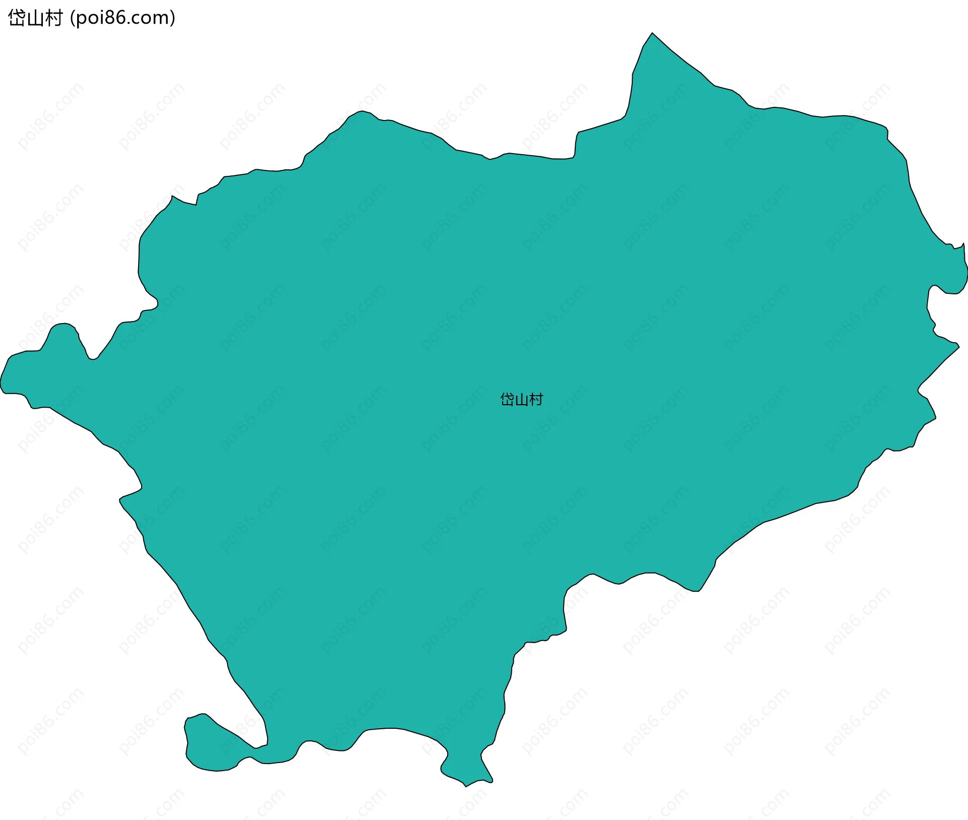 岱山村边界地图