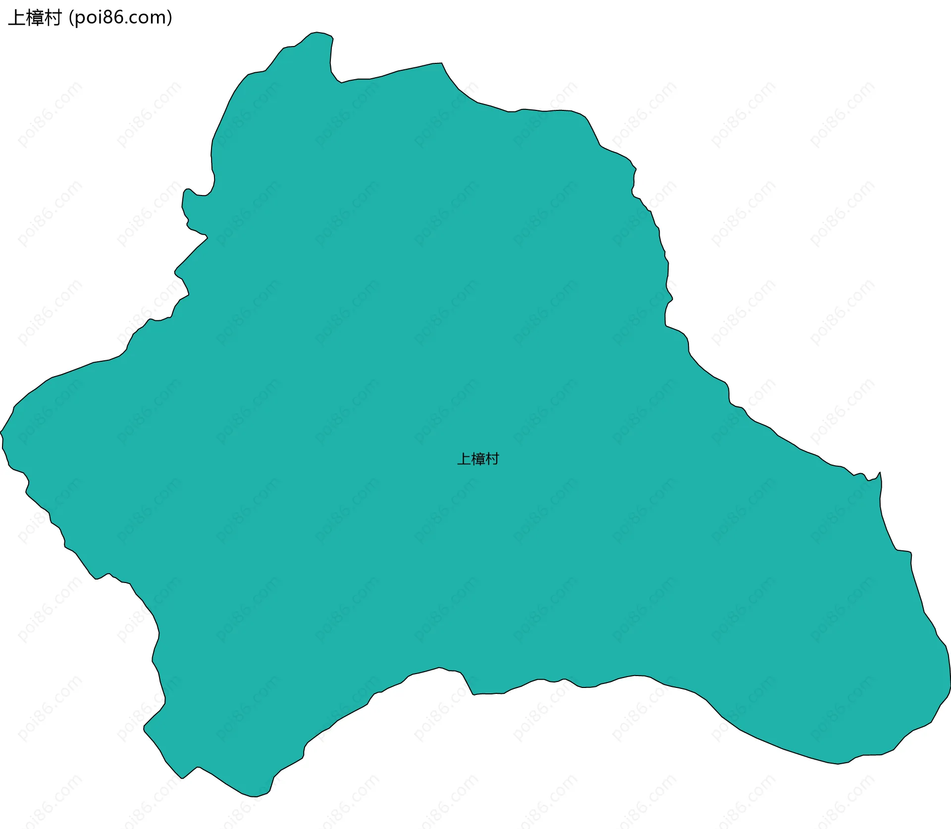 上樟村边界地图