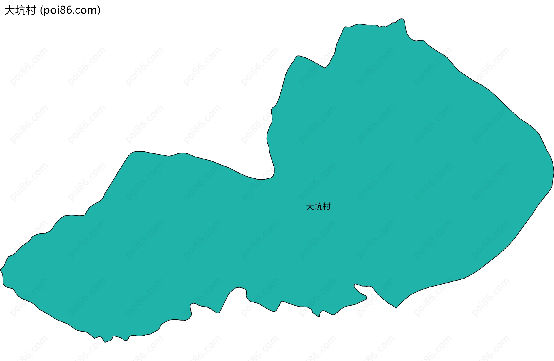 大坑村边界地图