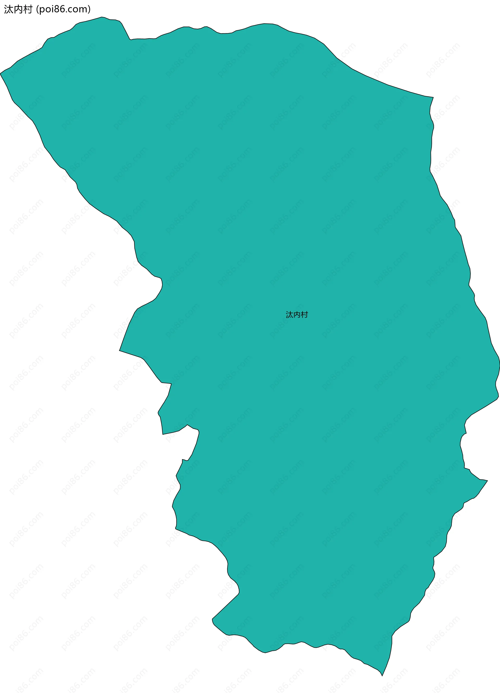 汰内村边界地图