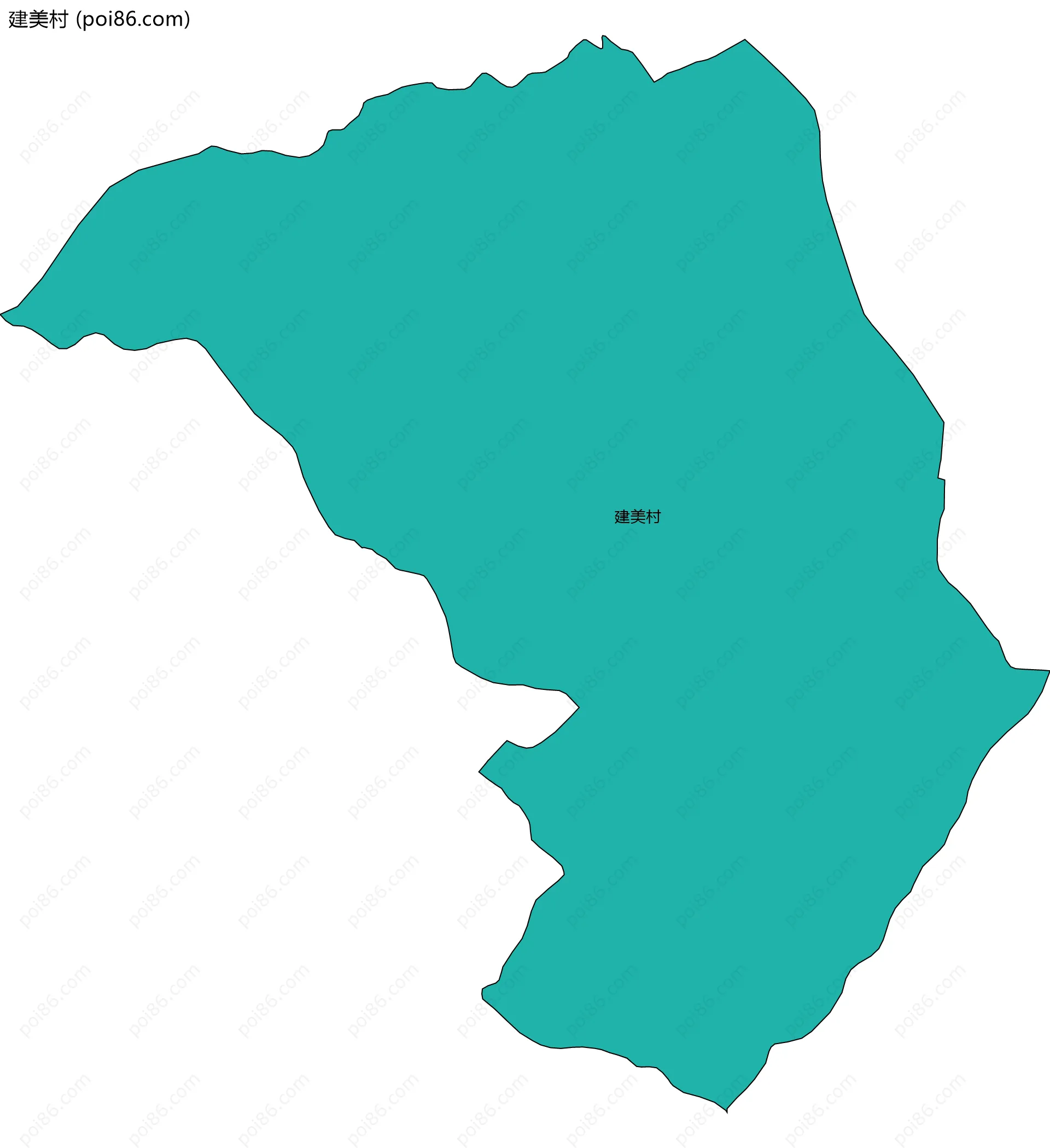 建美村边界地图