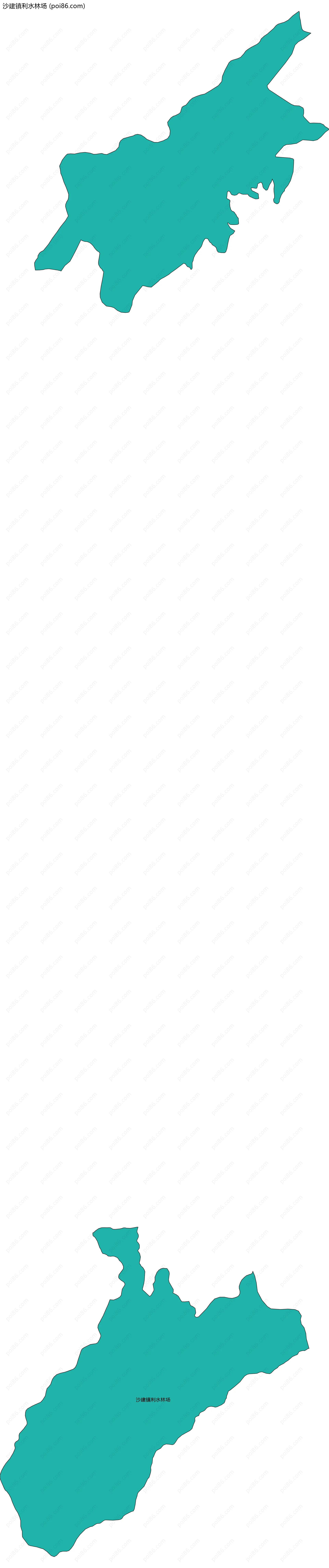 沙建镇利水林场边界地图