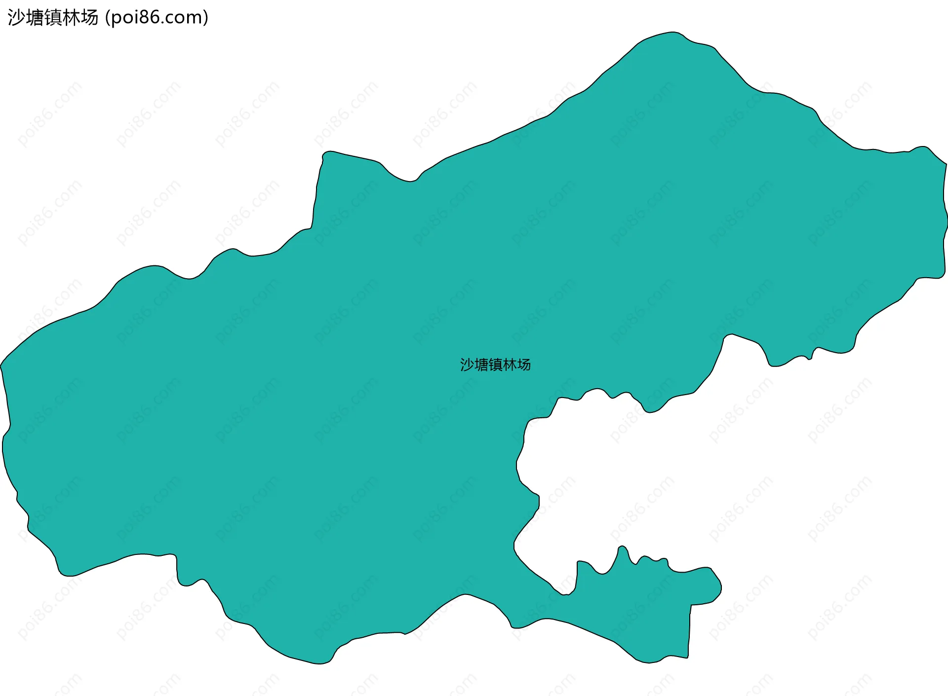 沙塘镇林场边界地图