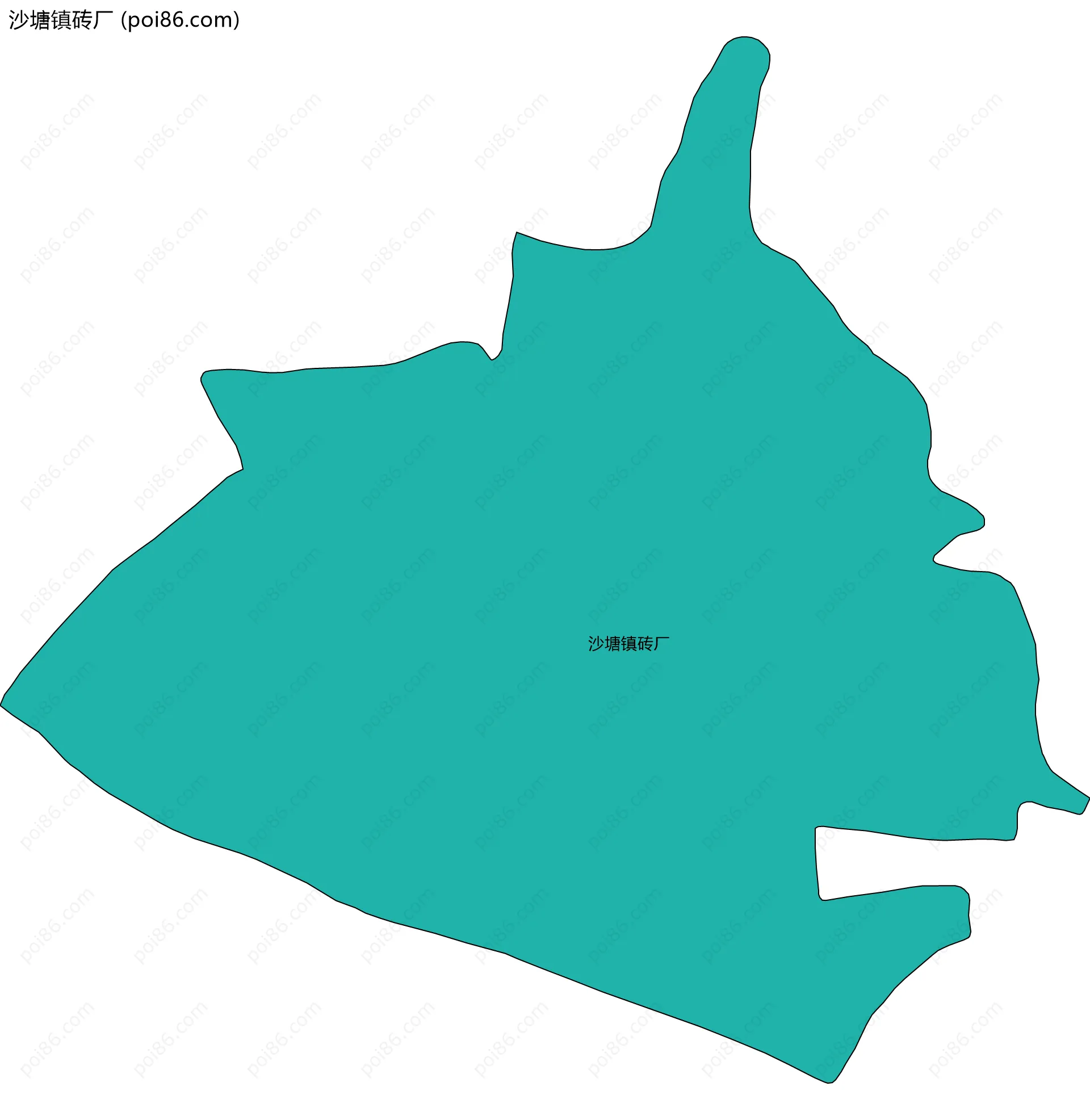 沙塘镇砖厂边界地图