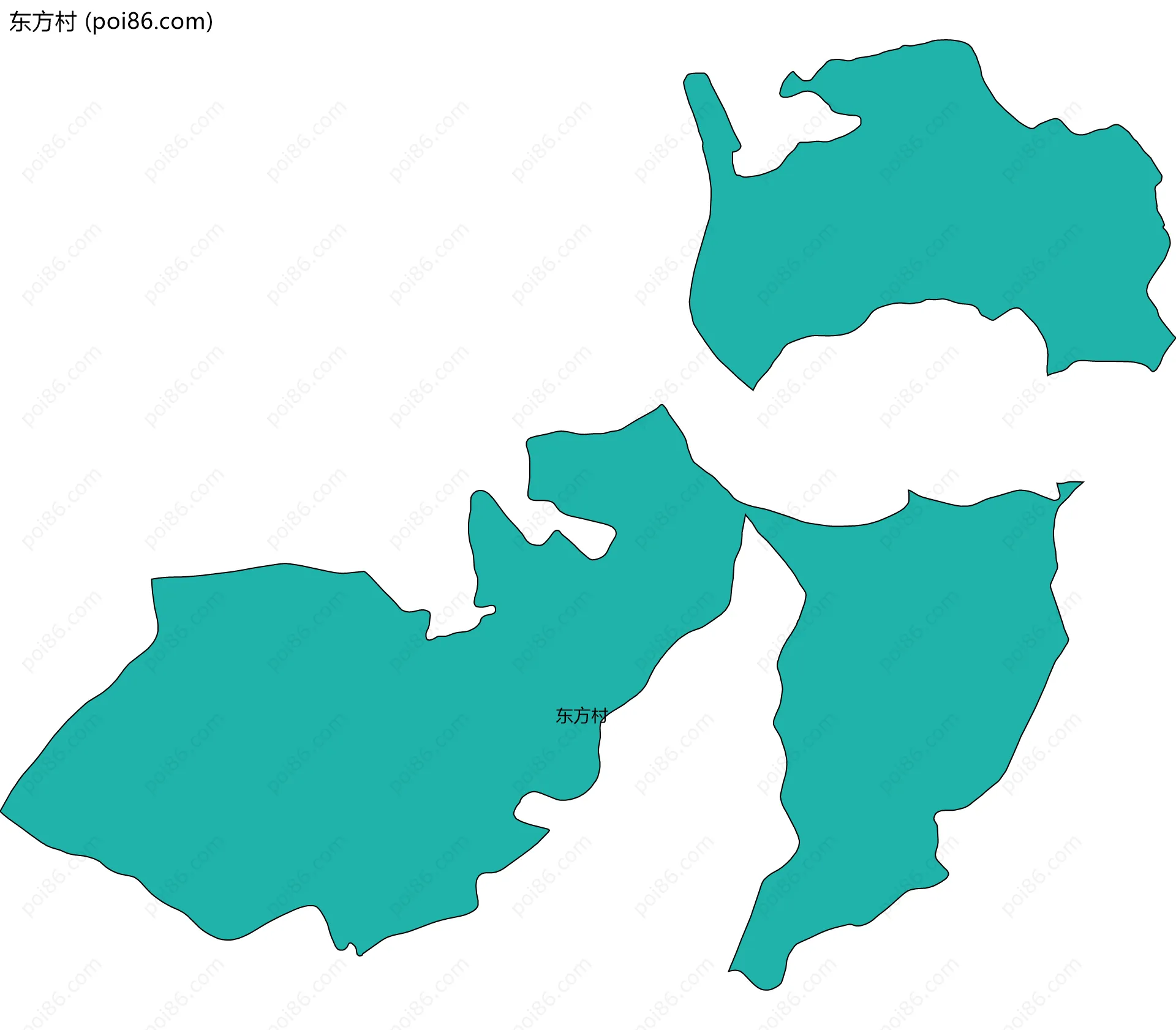 东方村边界地图