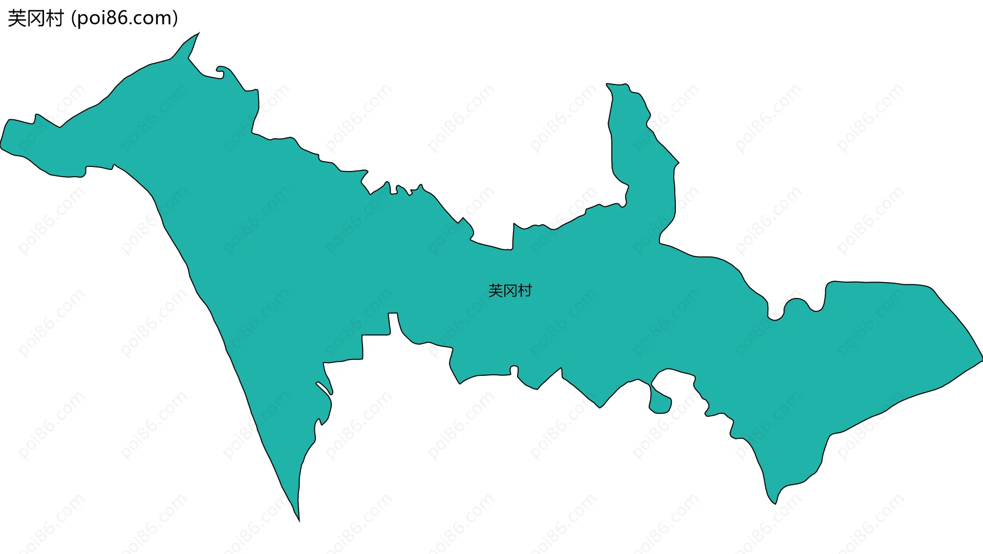 芙冈村边界地图