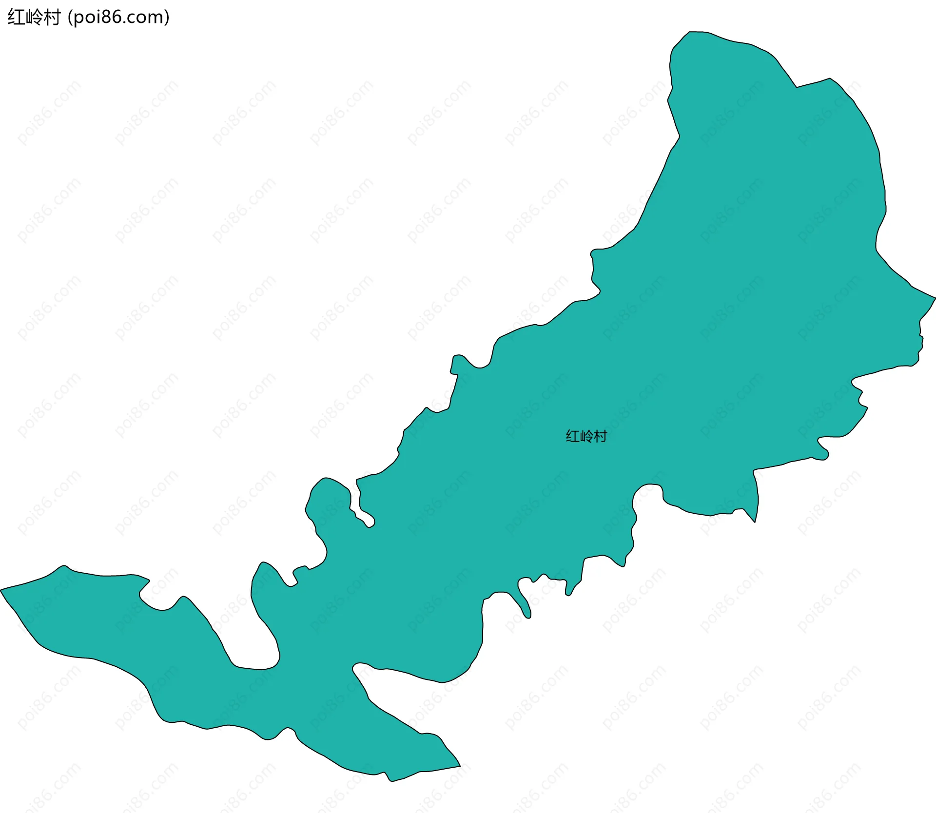 红岭村边界地图