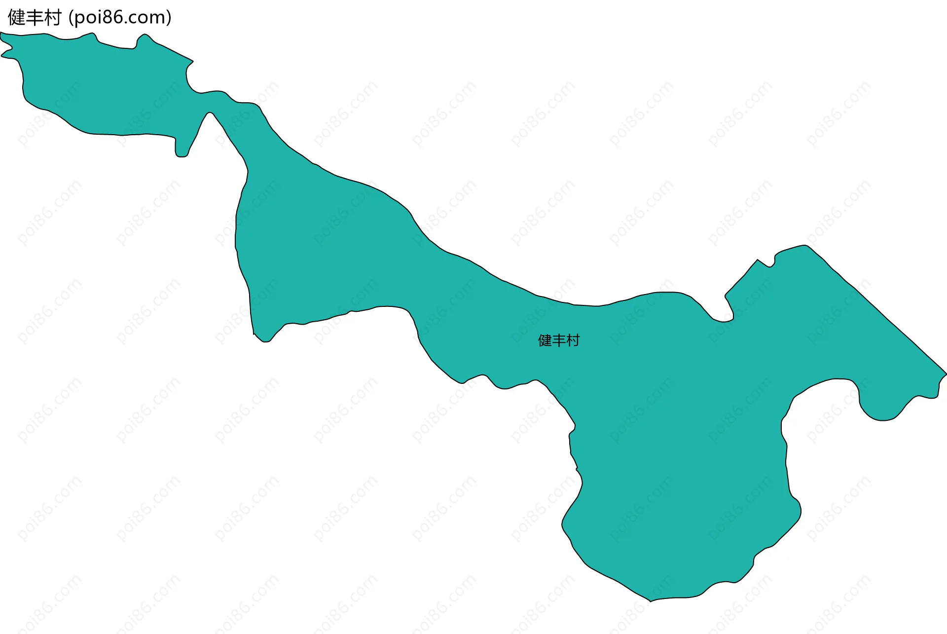 健丰村边界地图