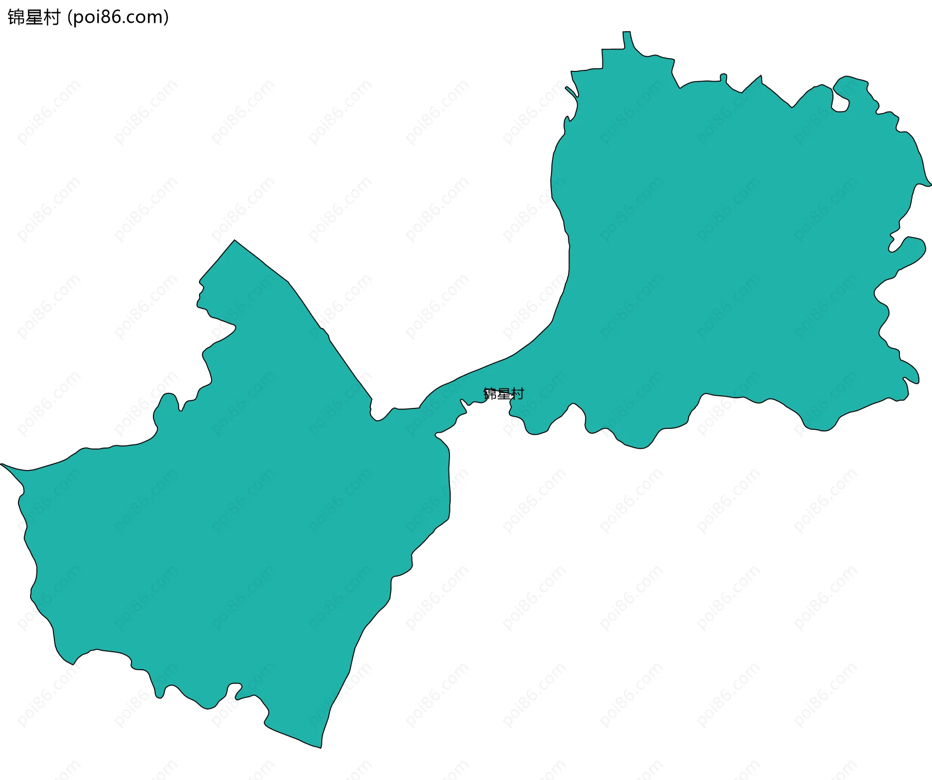 锦星村边界地图
