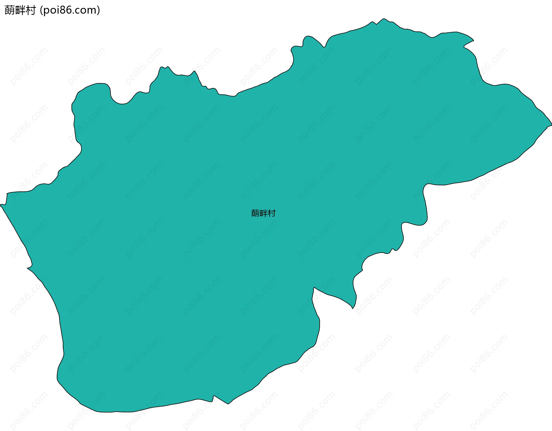 蓢畔村边界地图