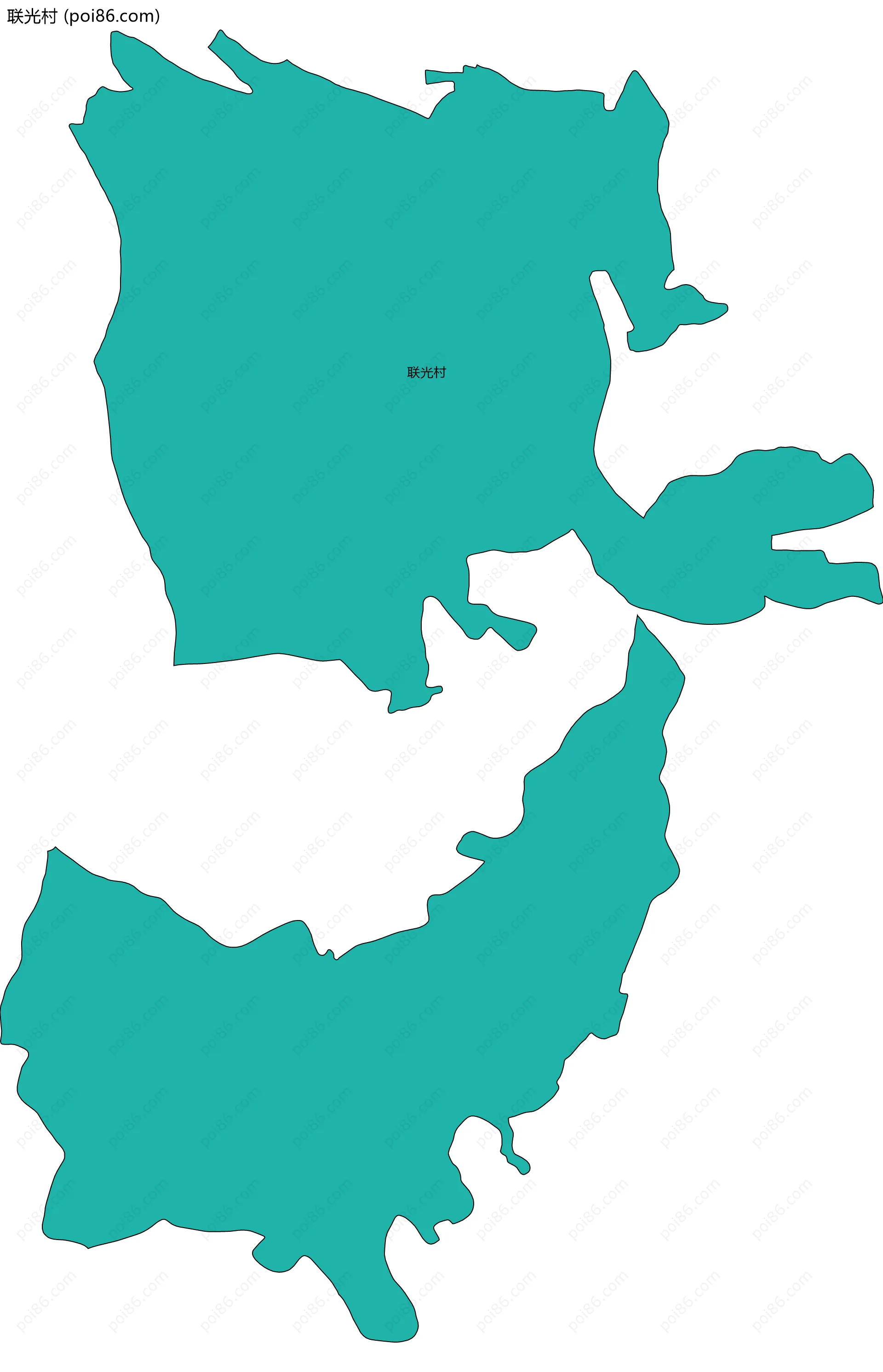 联光村边界地图