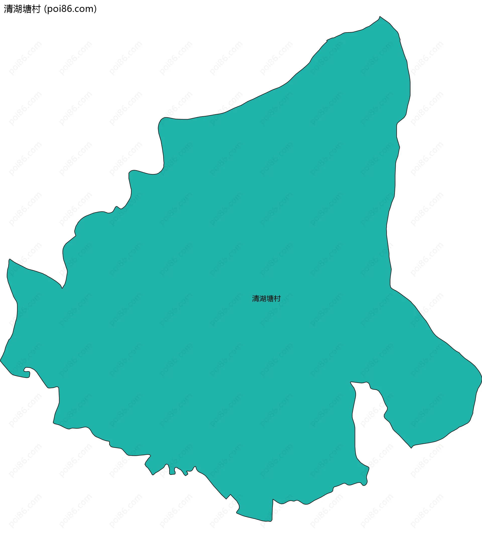 清湖塘村边界地图