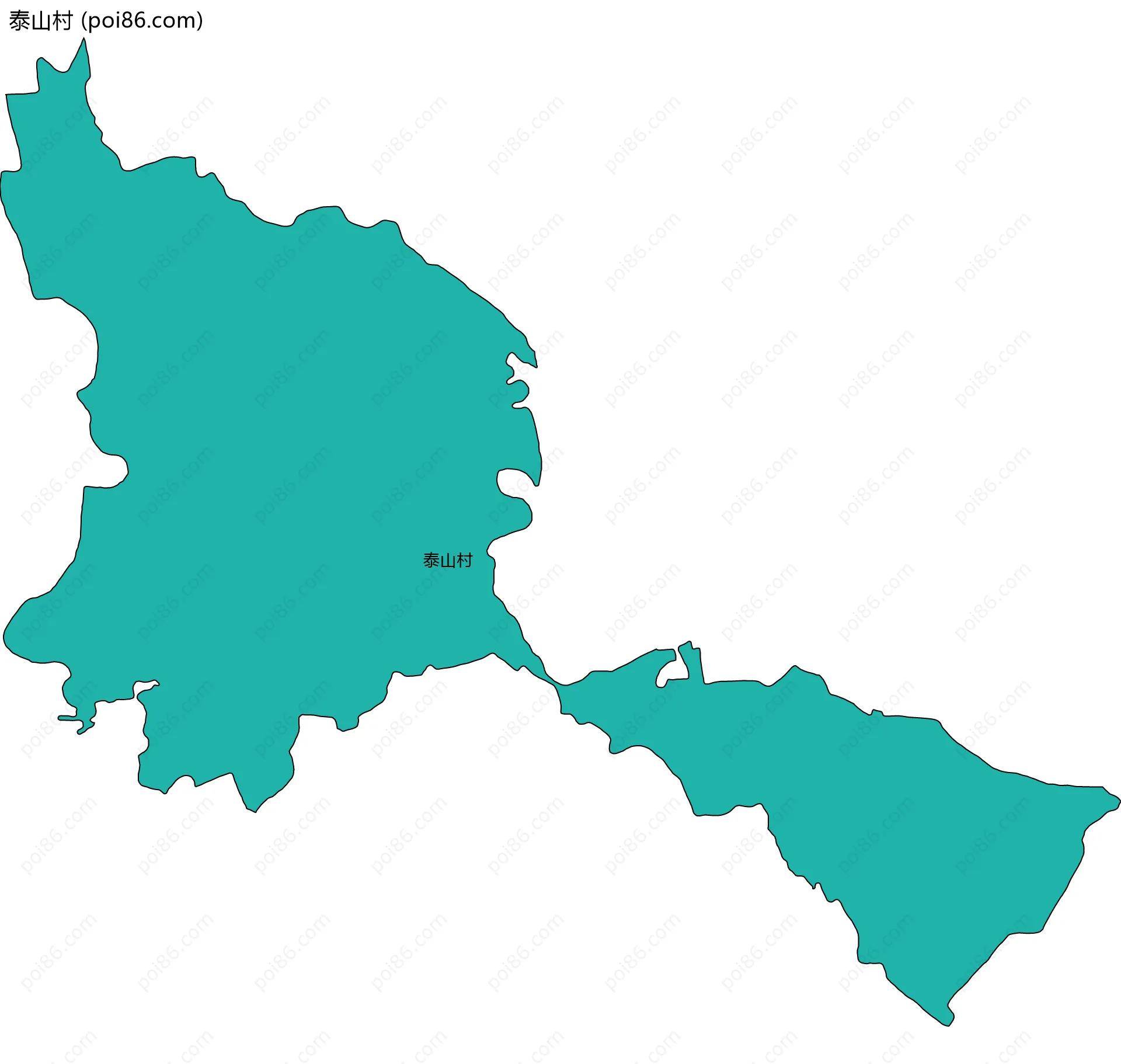 泰山村边界地图
