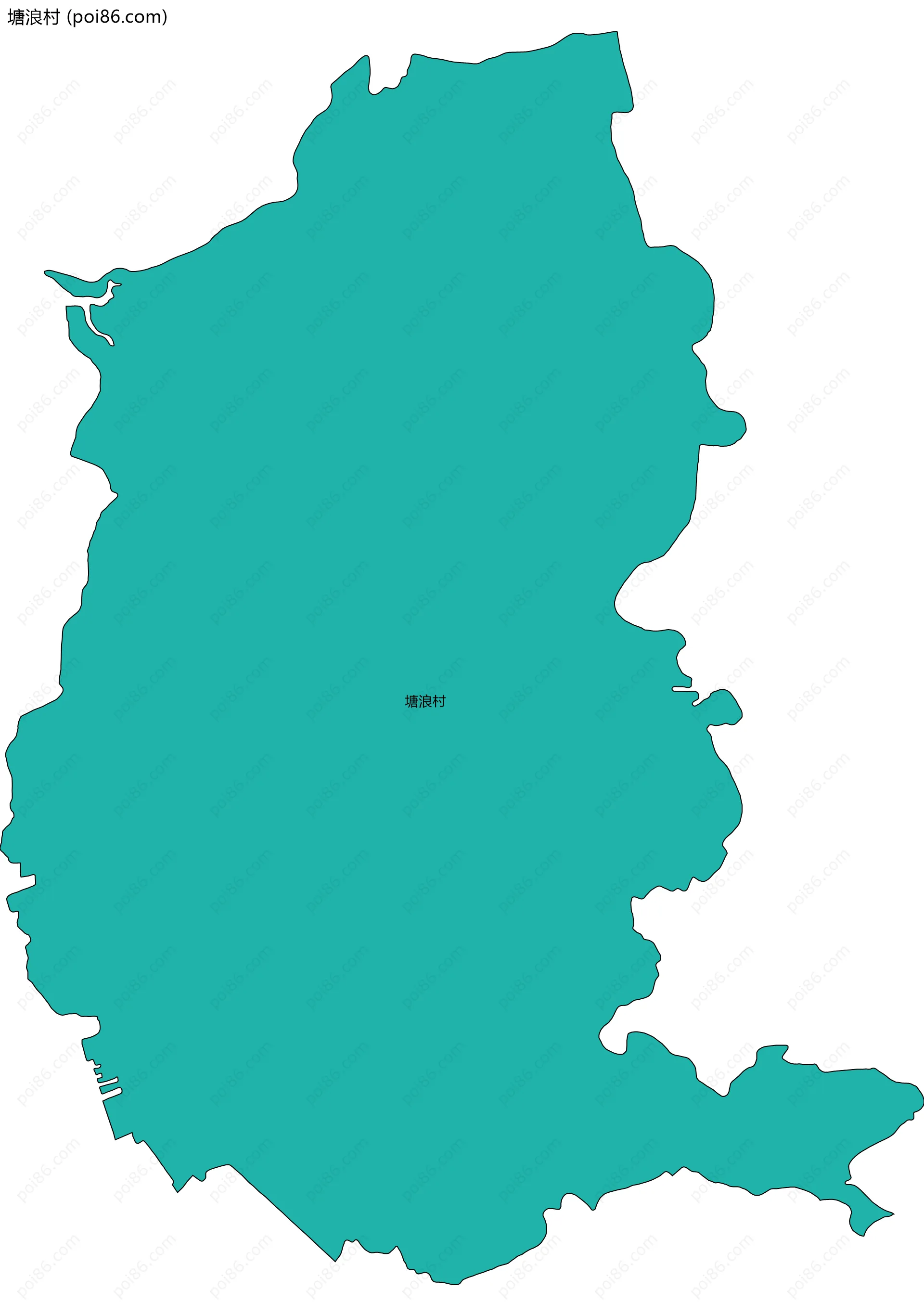 塘浪村边界地图