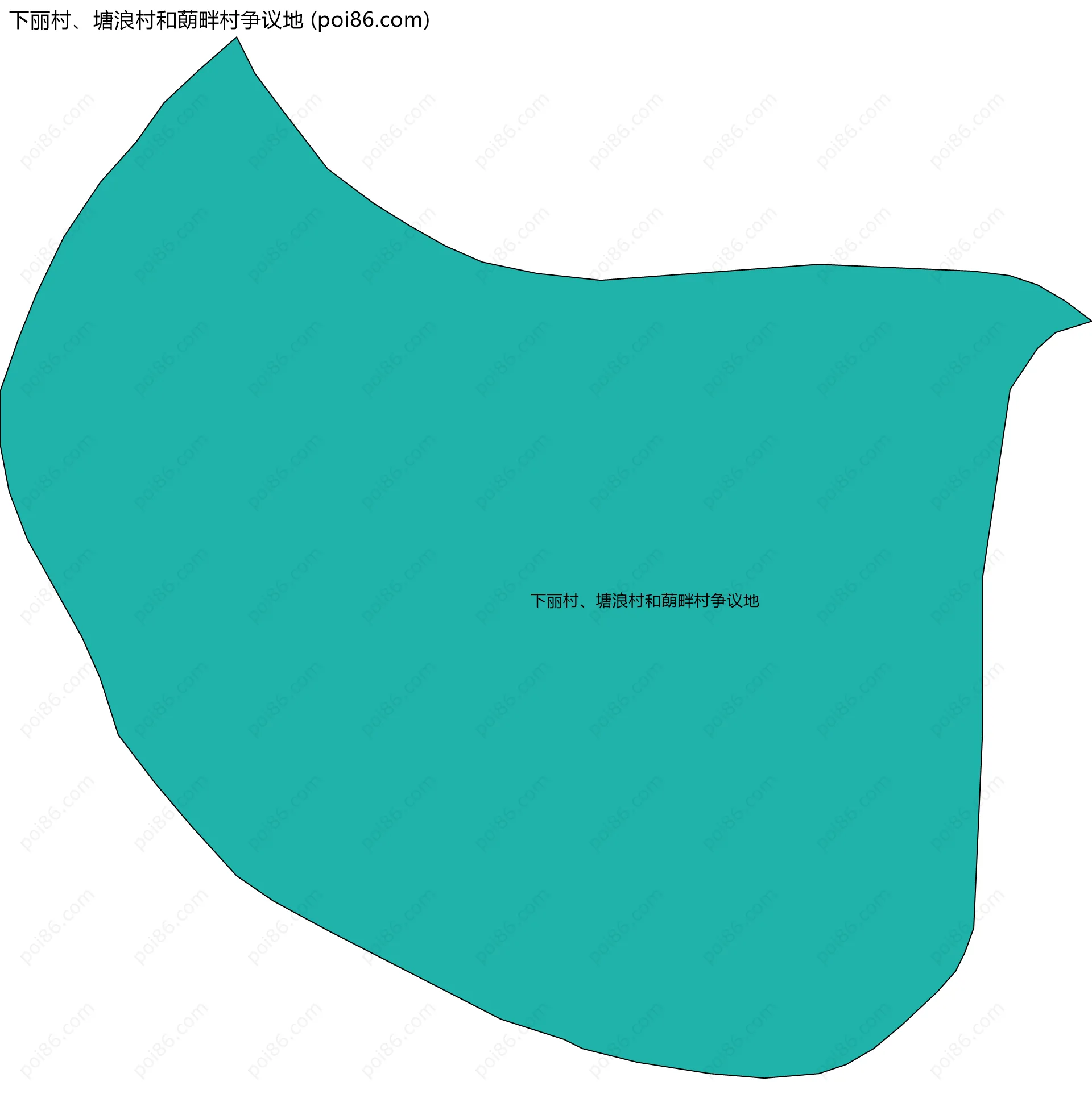 下丽村、塘浪村和蓢畔村争议地边界地图