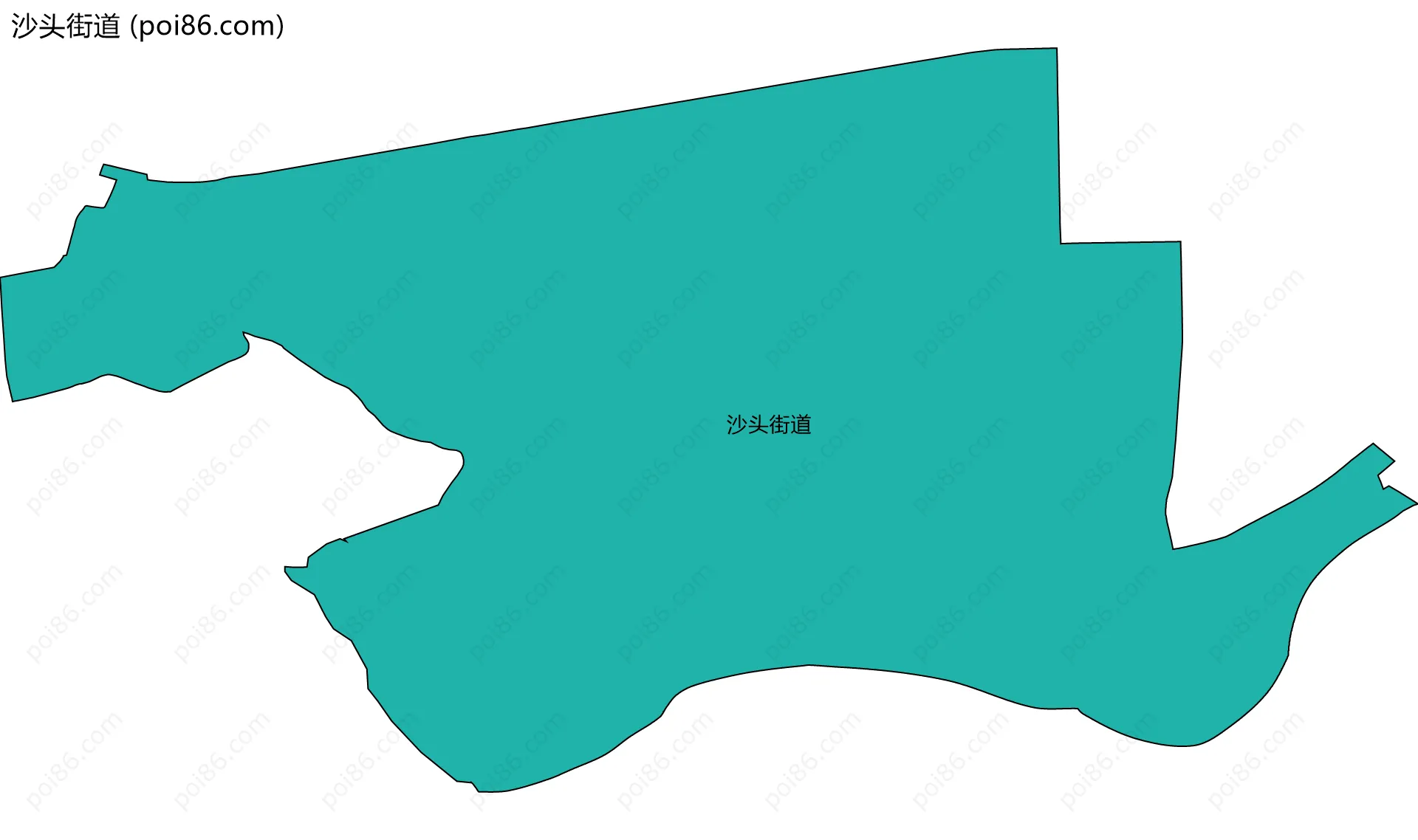 沙头街道边界地图