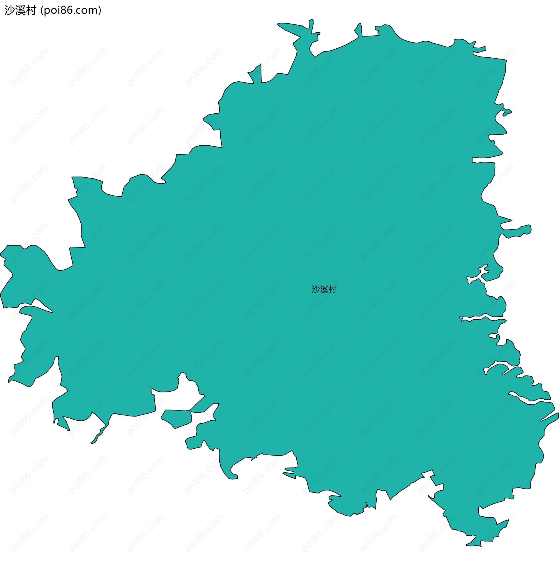 沙溪村边界地图