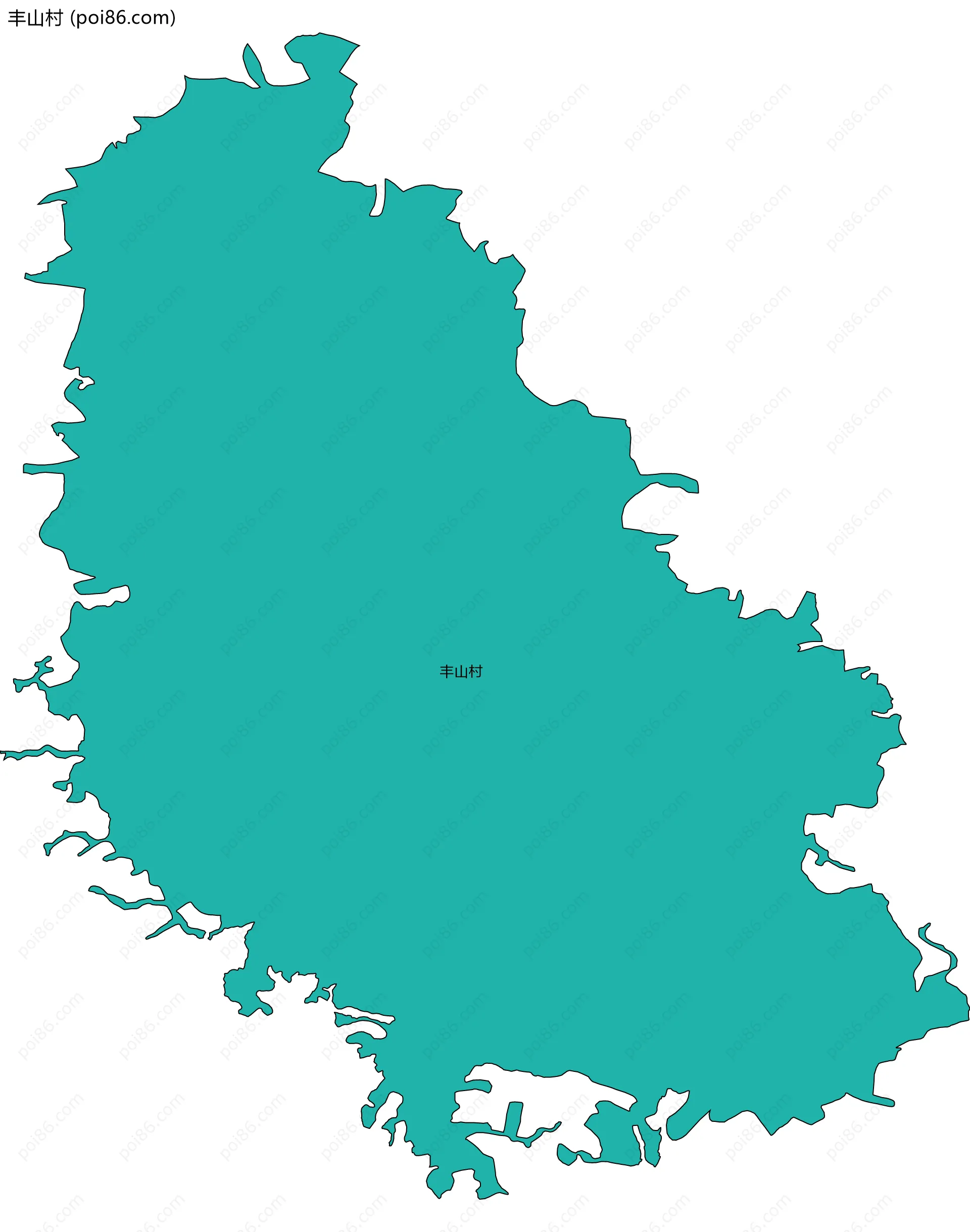 丰山村边界地图