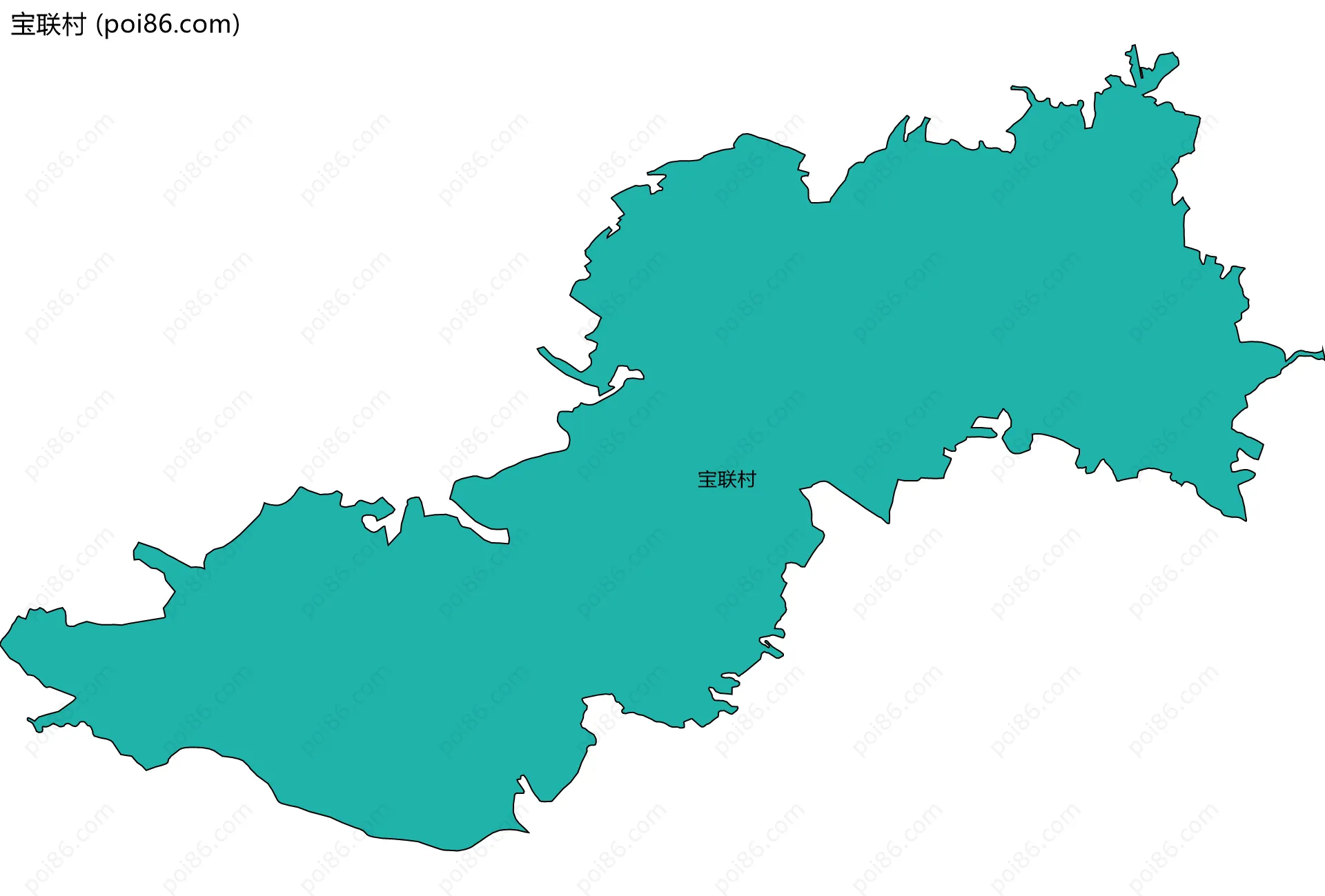 宝联村边界地图