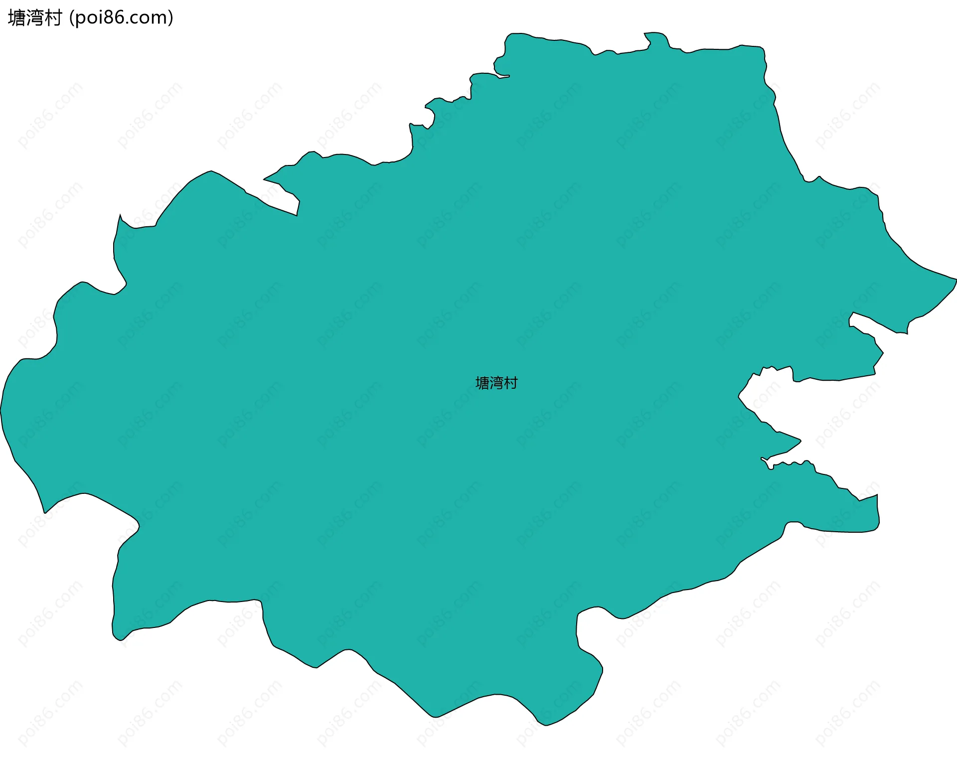 塘湾村边界地图