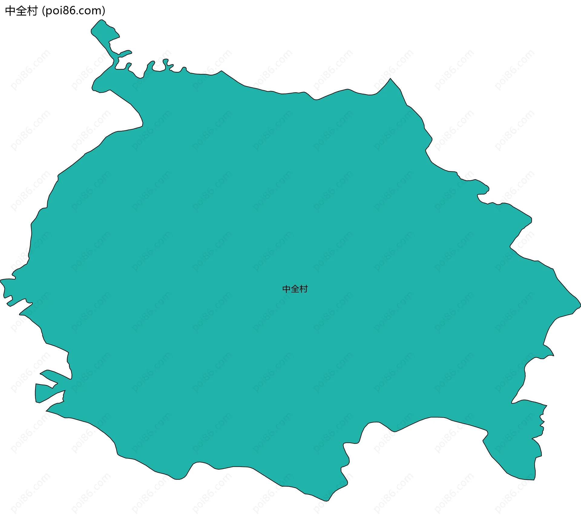 中全村边界地图
