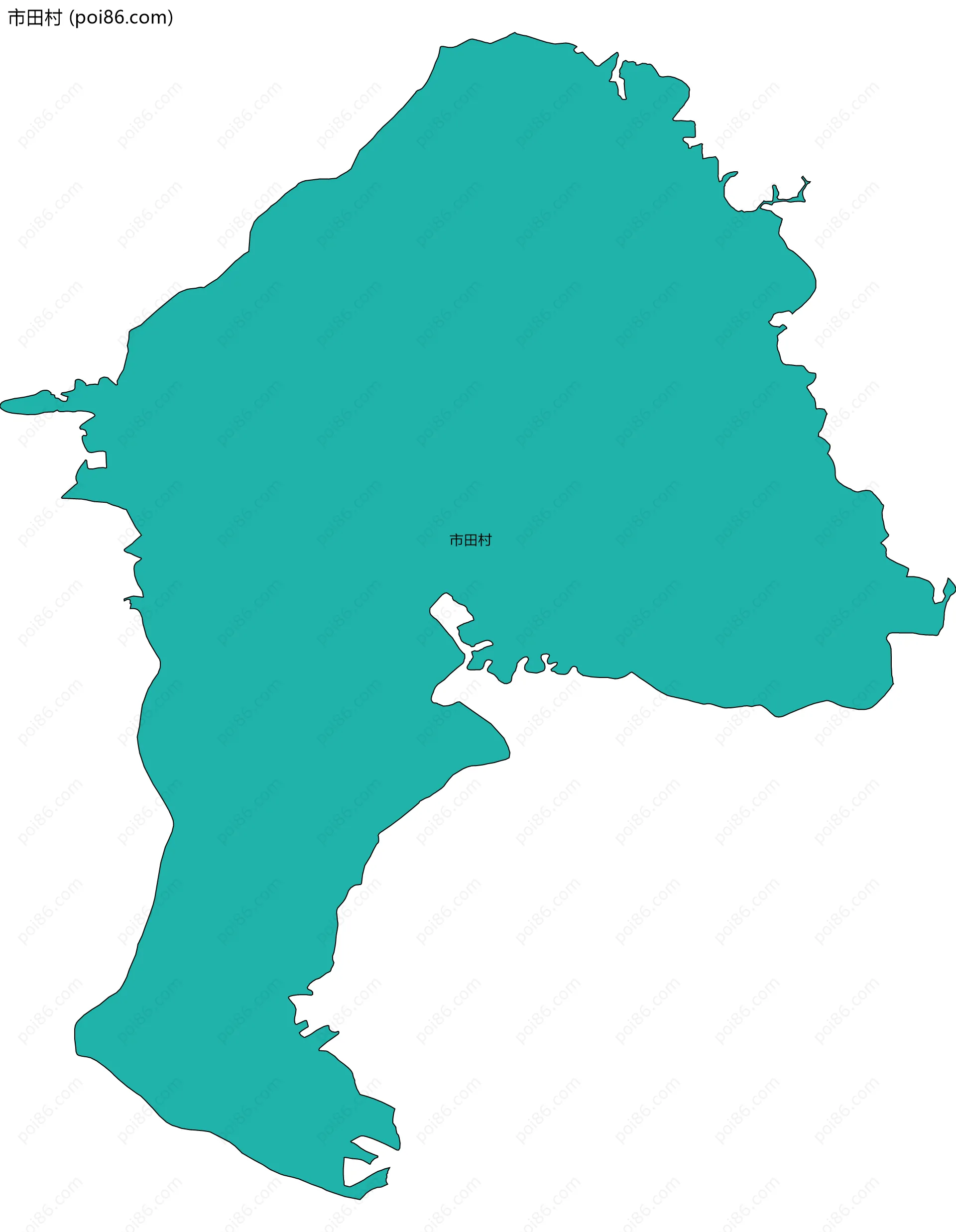 市田村边界地图