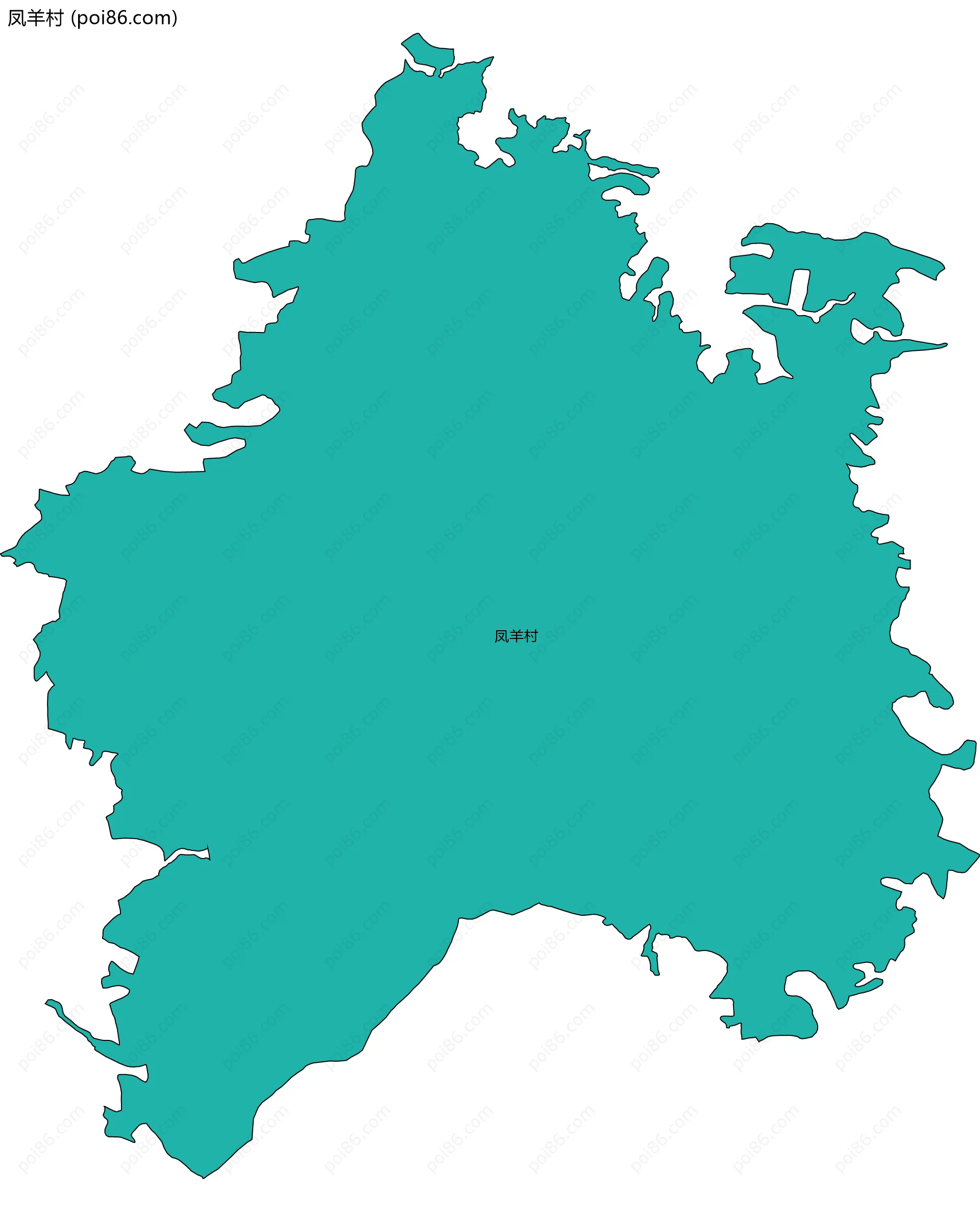 凤羊村边界地图