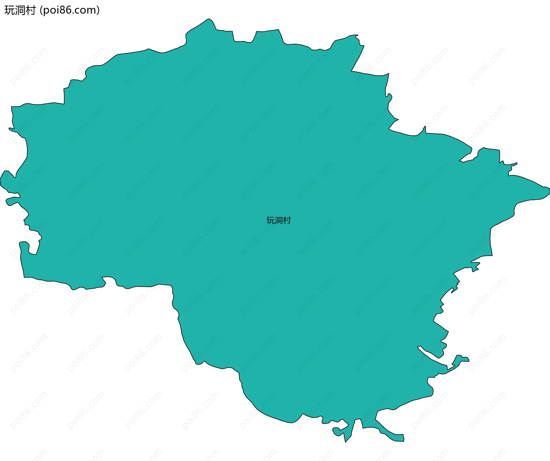 玩洞村边界地图