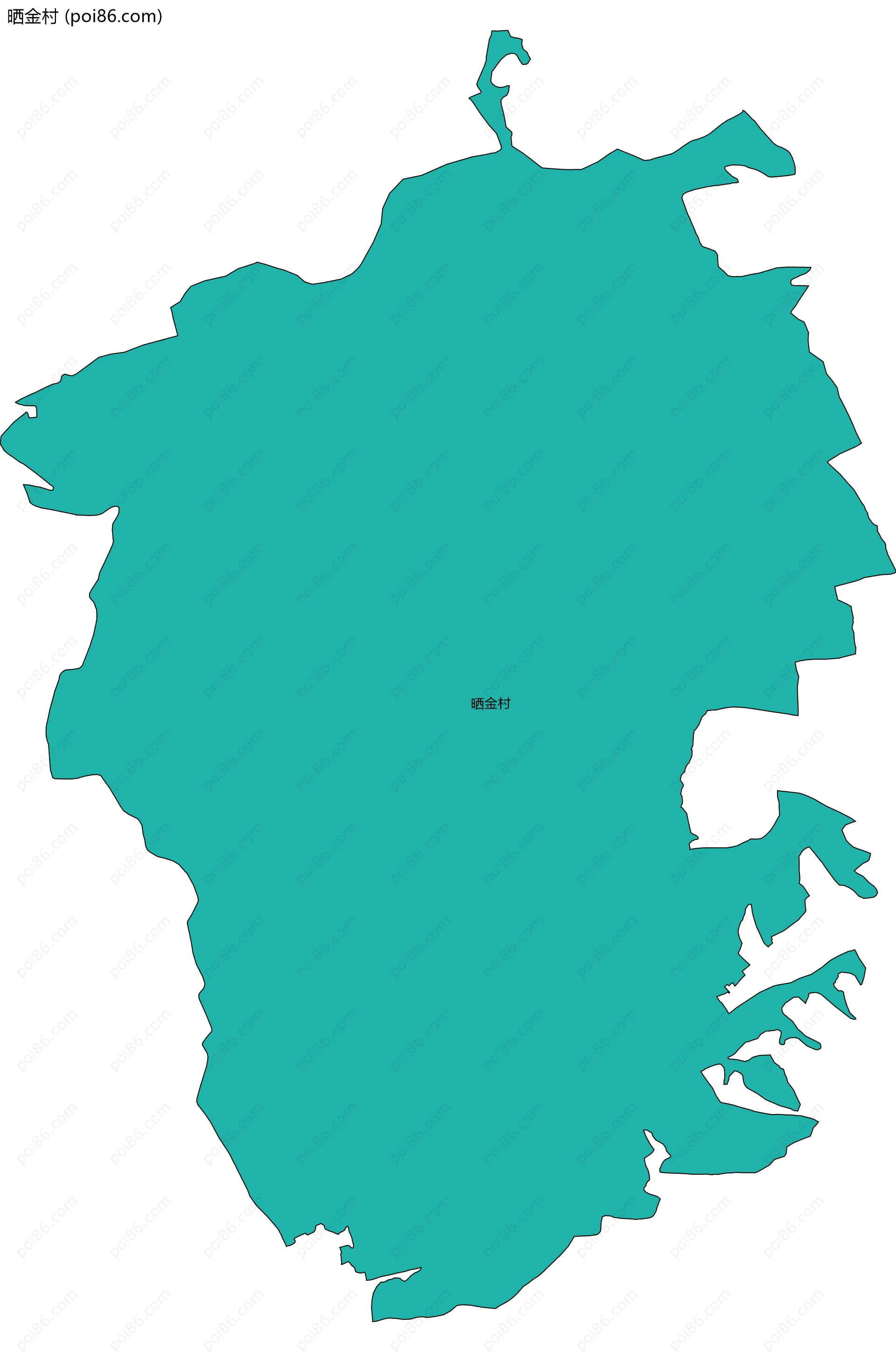 晒金村边界地图