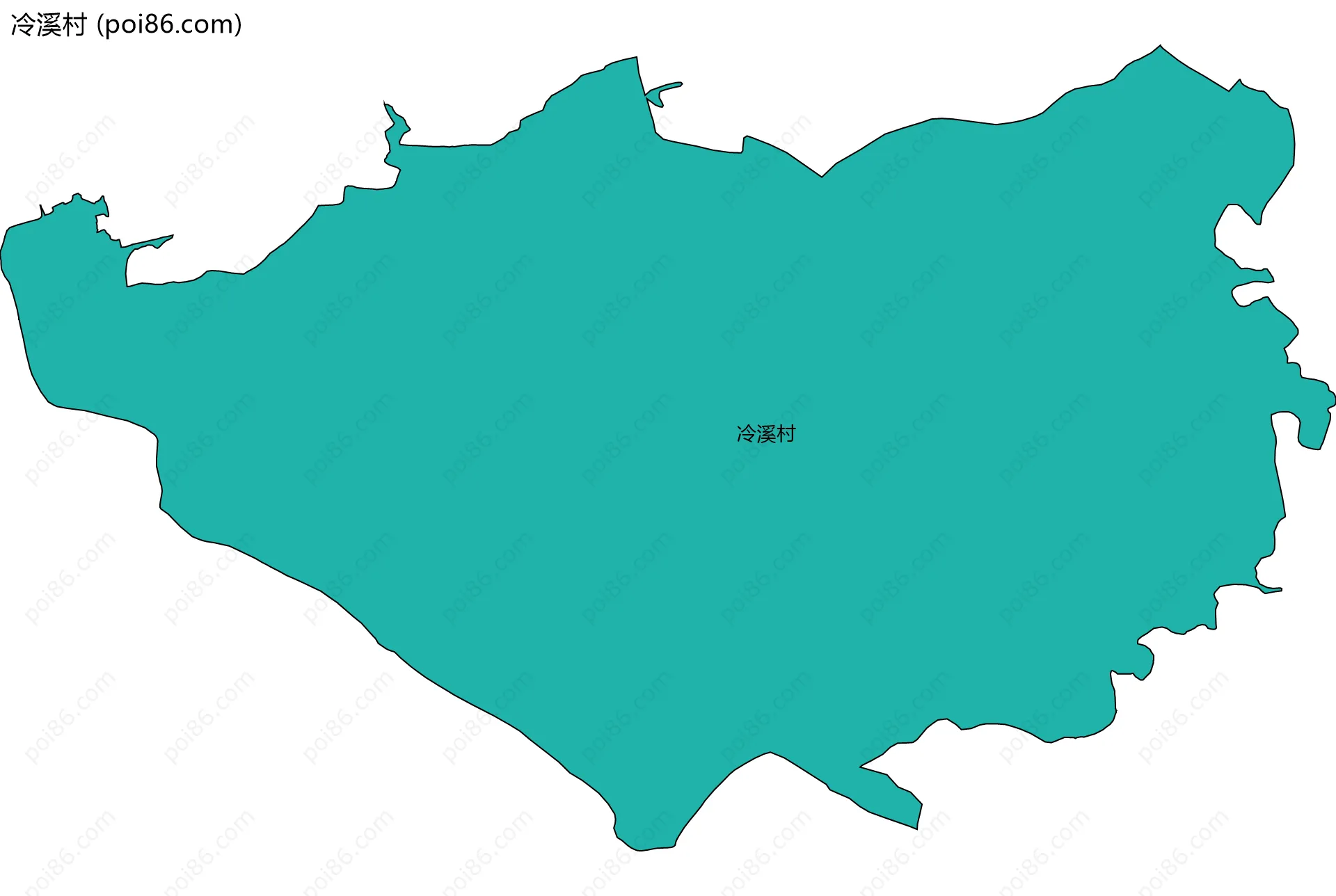 冷溪村边界地图