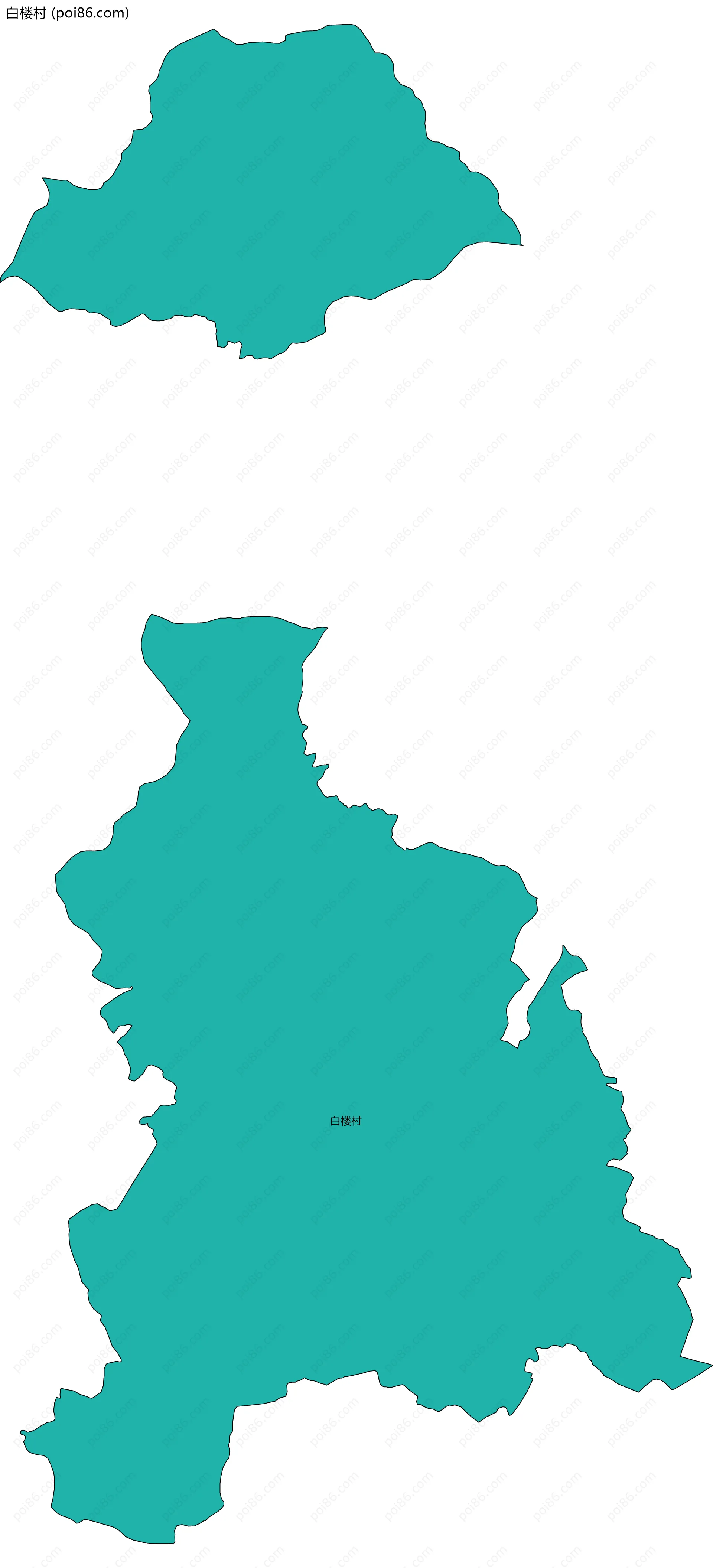 白楼村边界地图