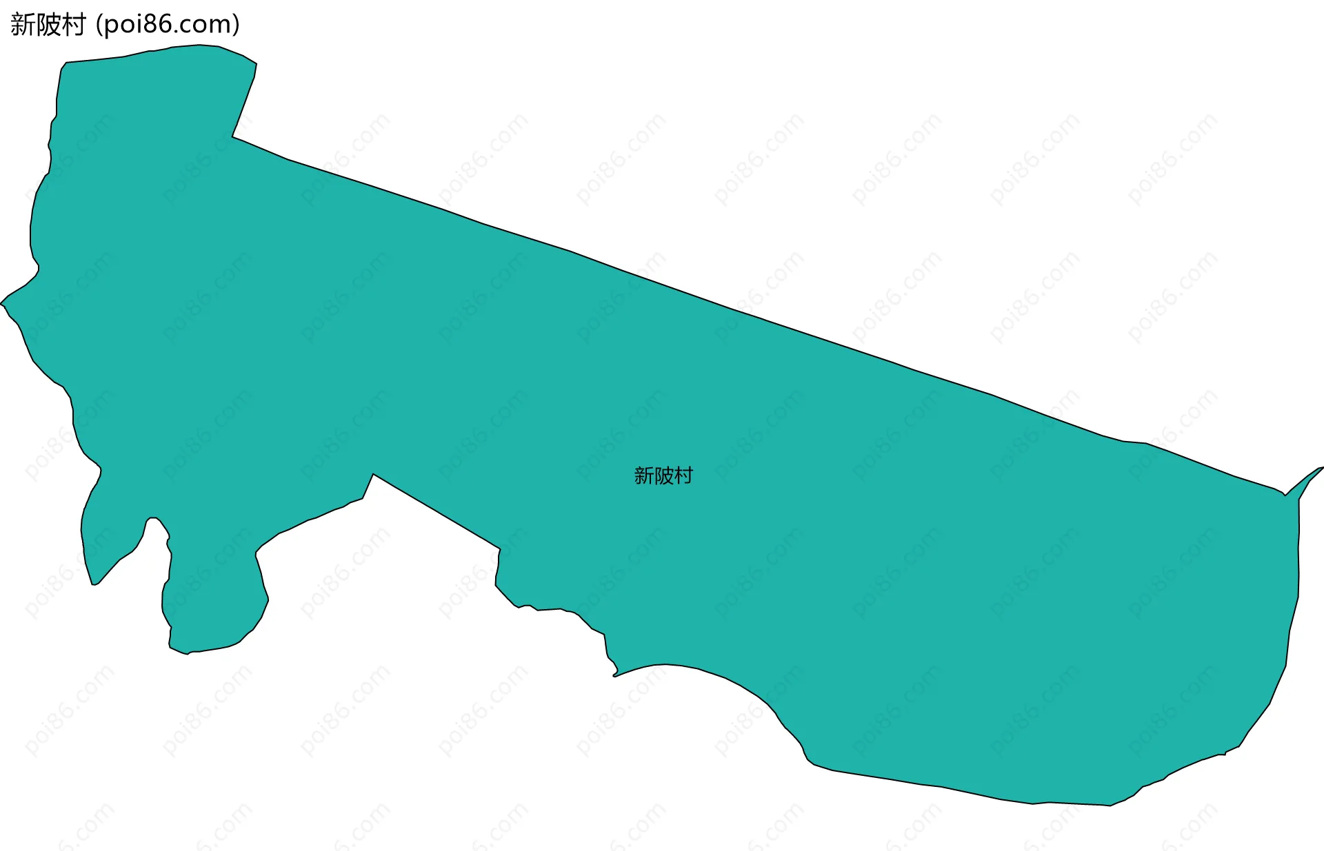 新陂村边界地图