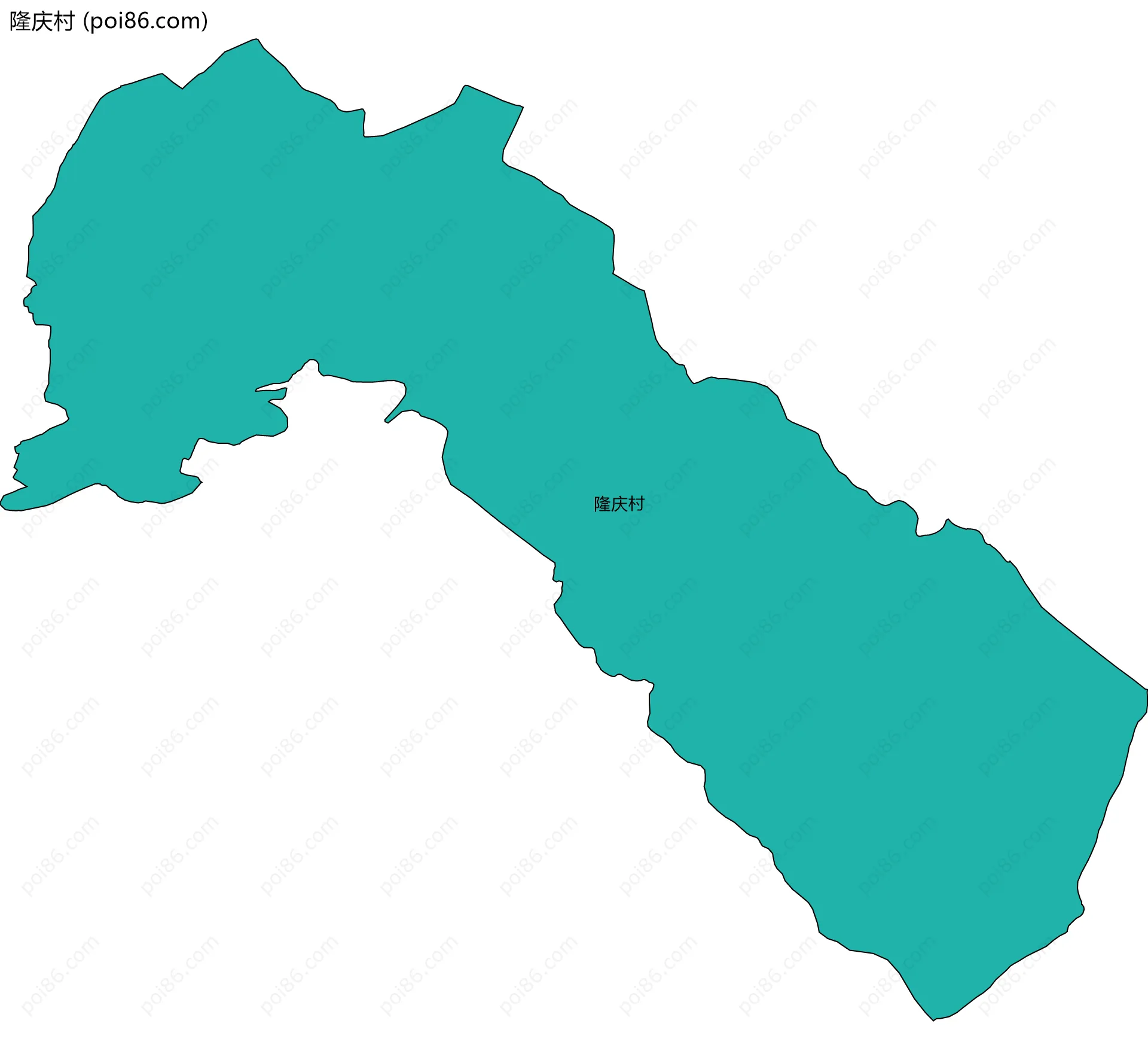 隆庆村边界地图