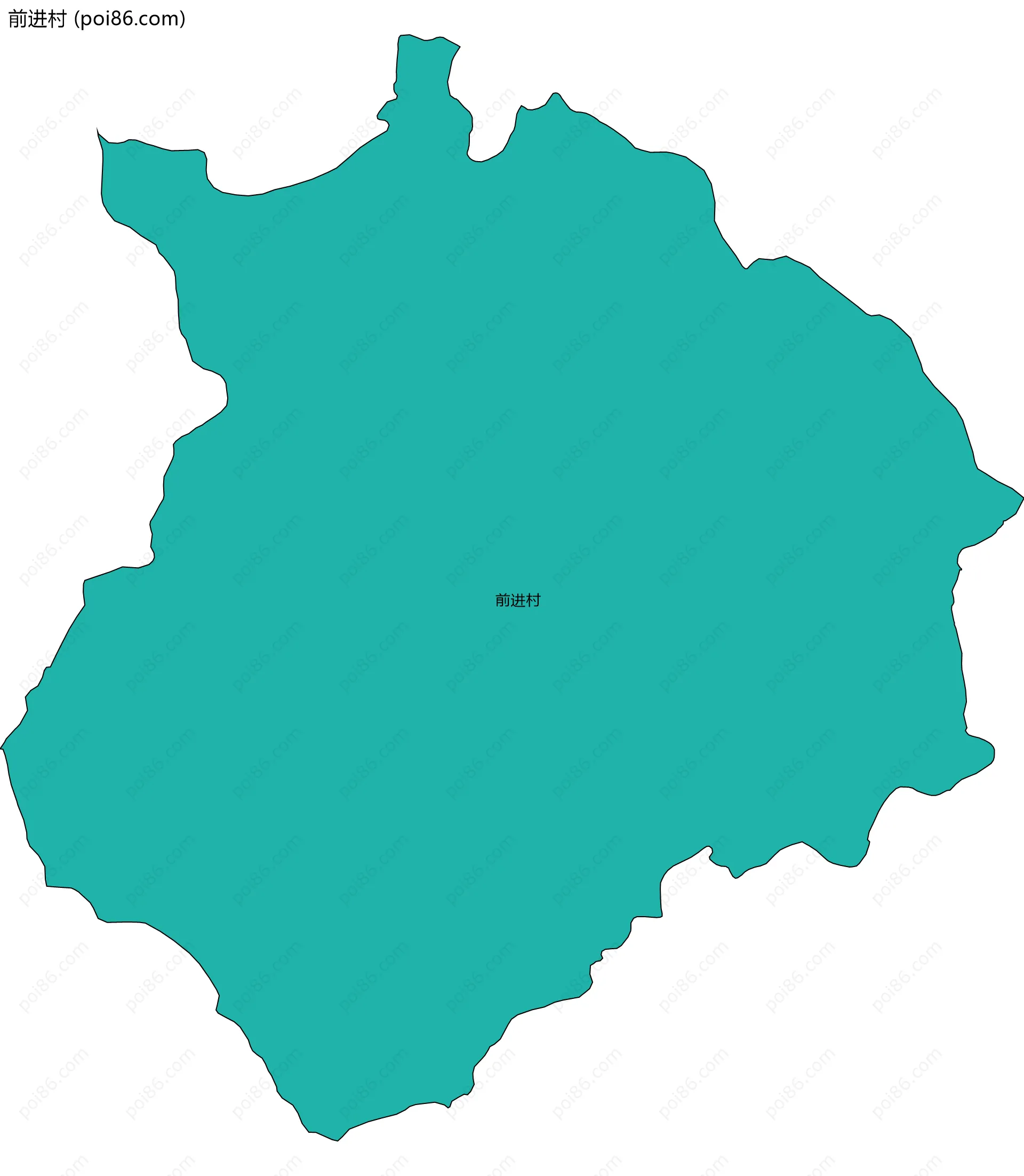 前进村边界地图